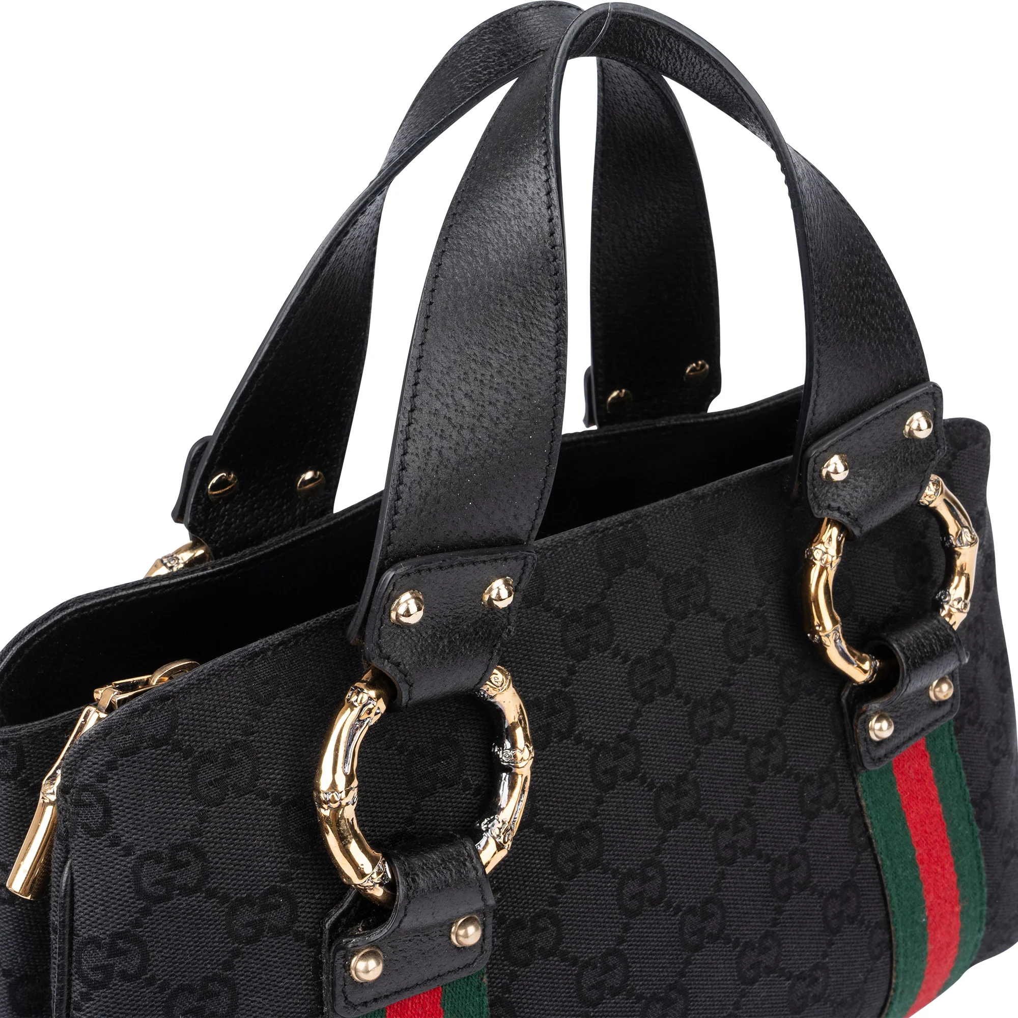 Gucci GG Monogram Bamboo Handbag