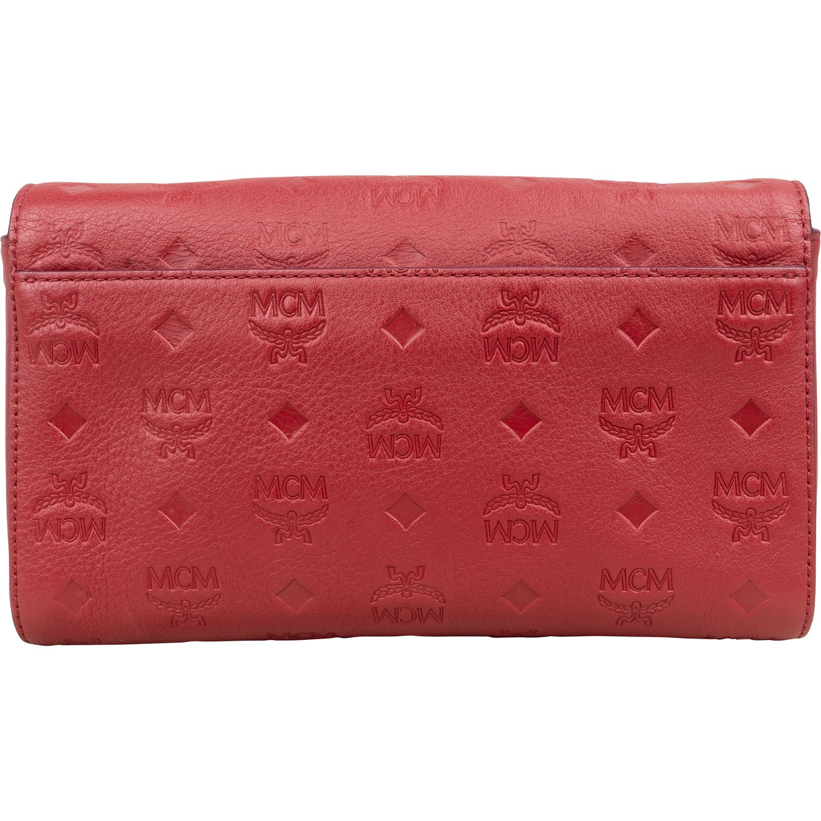 MCM Visetos Monogram Embossed Leather Millie Flap Crossbody Bag