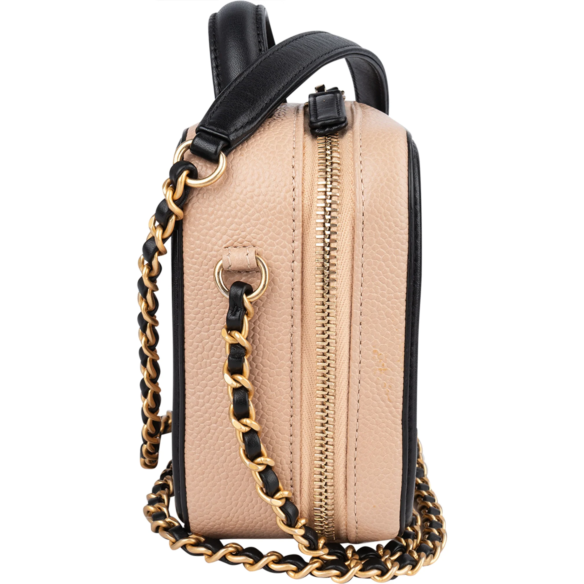 Chanel Quilted Caviar Leather Small Filigree Crossbody Bag