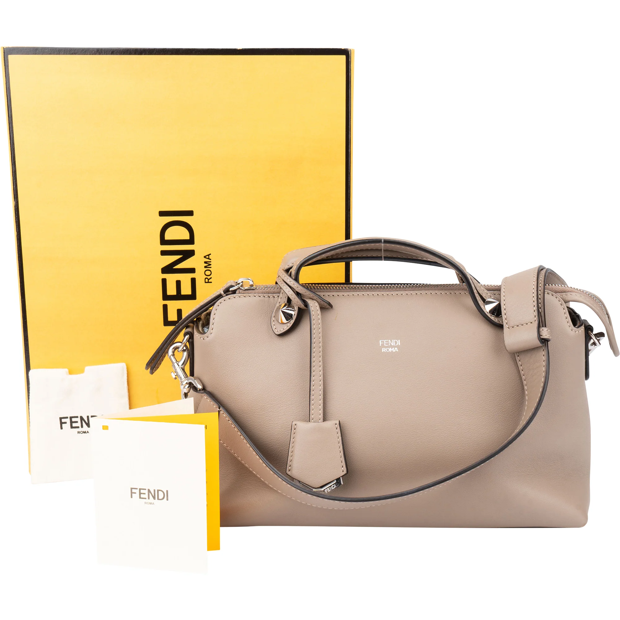 Fendi Taupe Leather By The Way Handbag