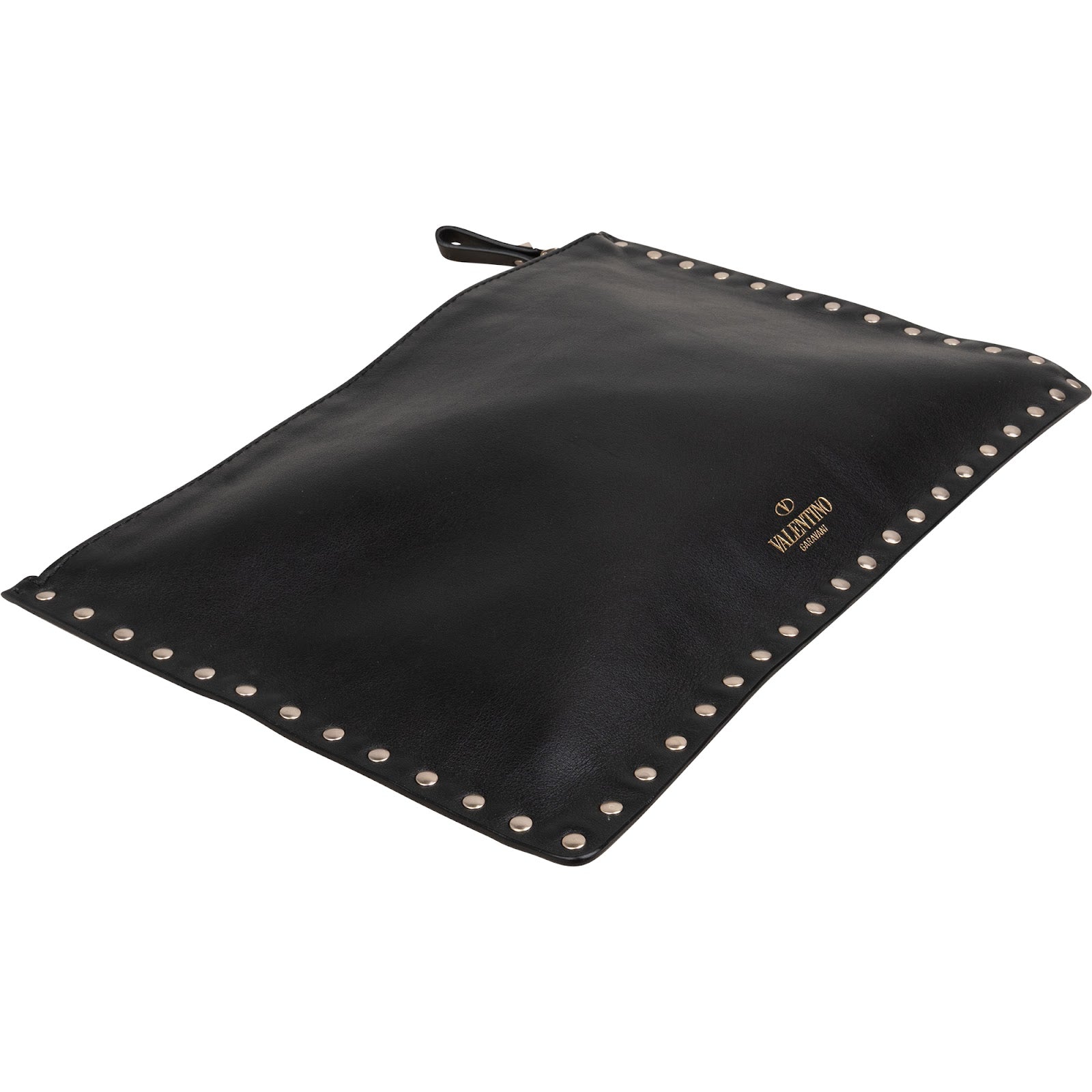 Valentino zwarte leren Rockstud-clutch