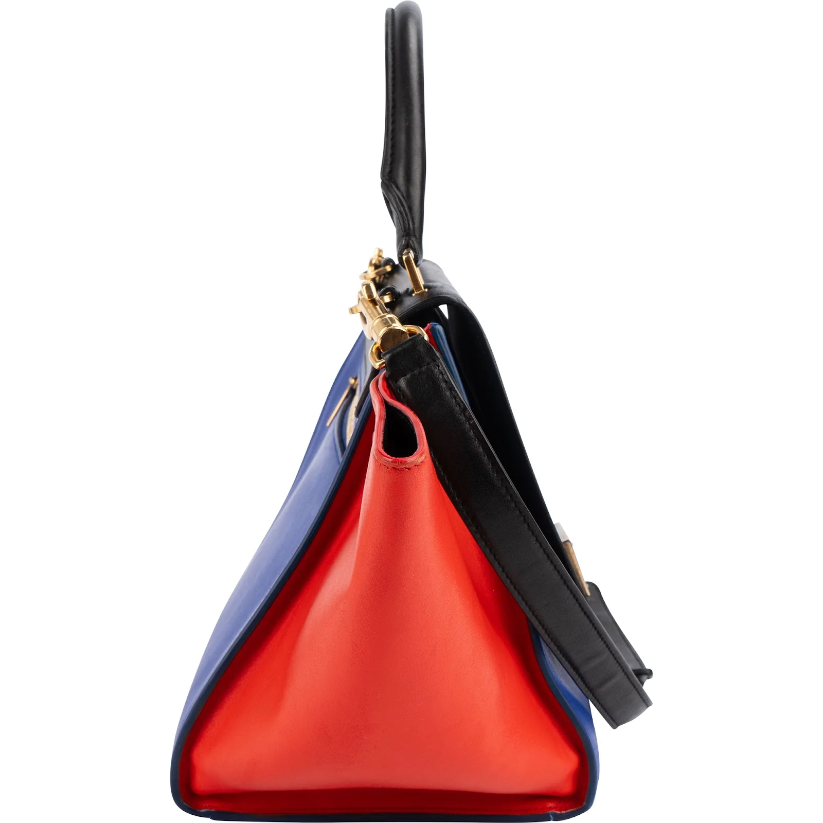 Céline Tricolor Leather Trapeze Handbag
