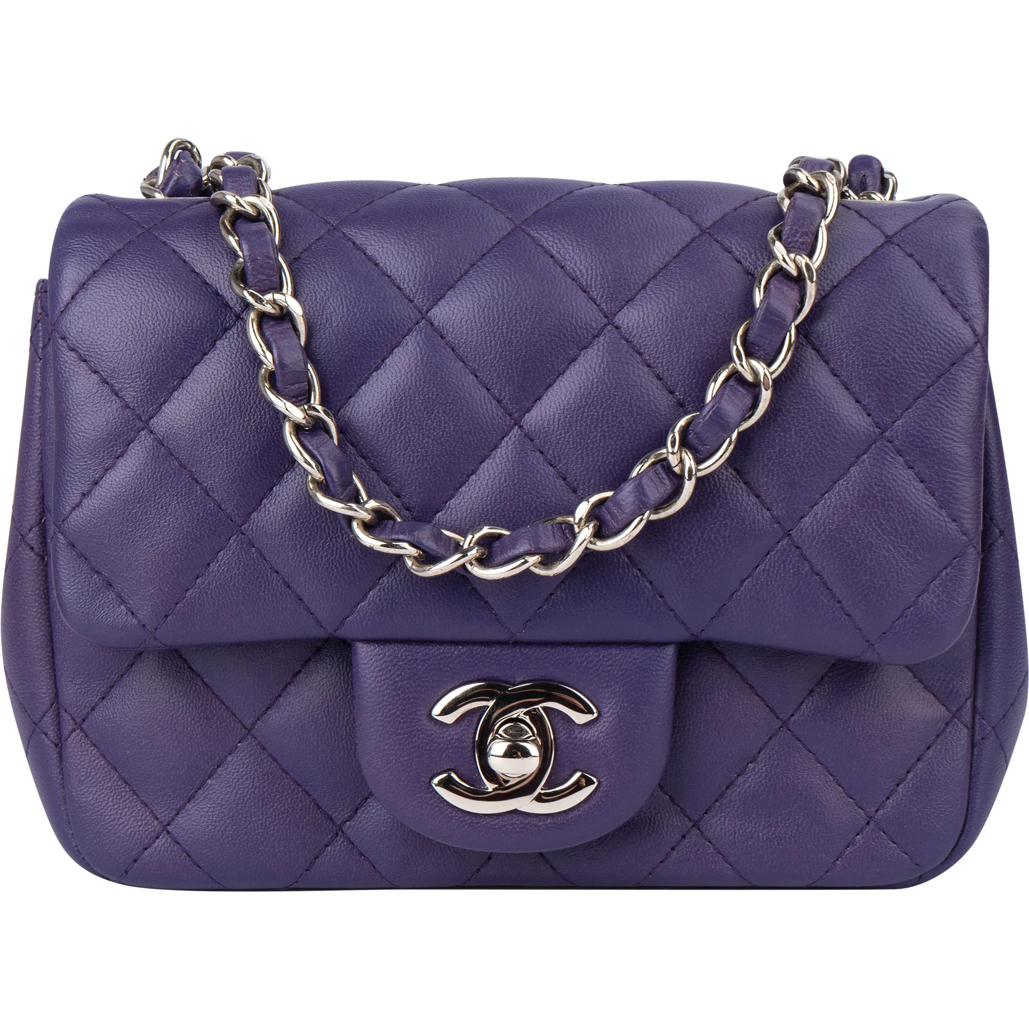 Chanel Quilted Lambskin Single Flap Crossbody Bag
