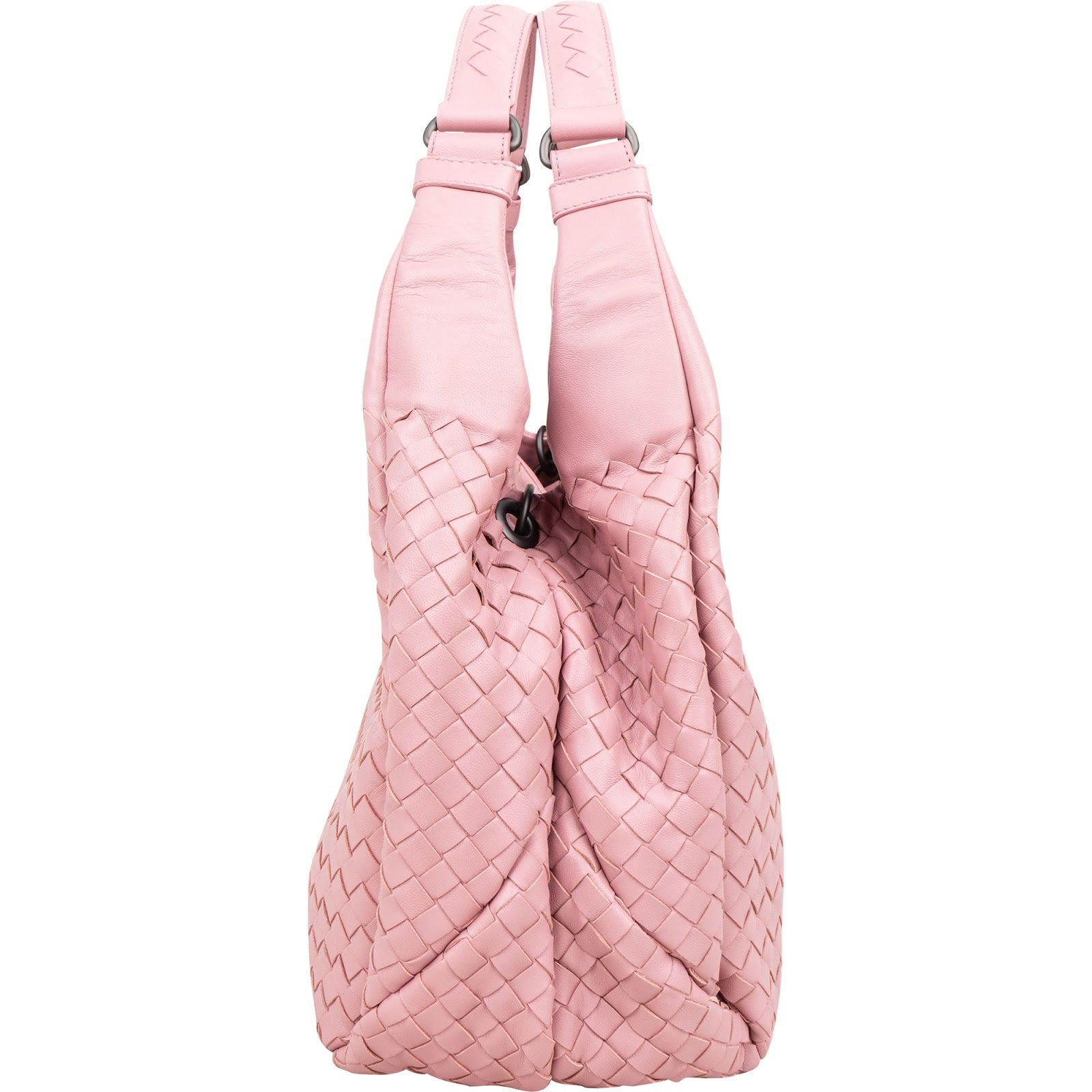 Sac à bandoulière hobo en cuir Intrecciato rose de Bottega Veneta