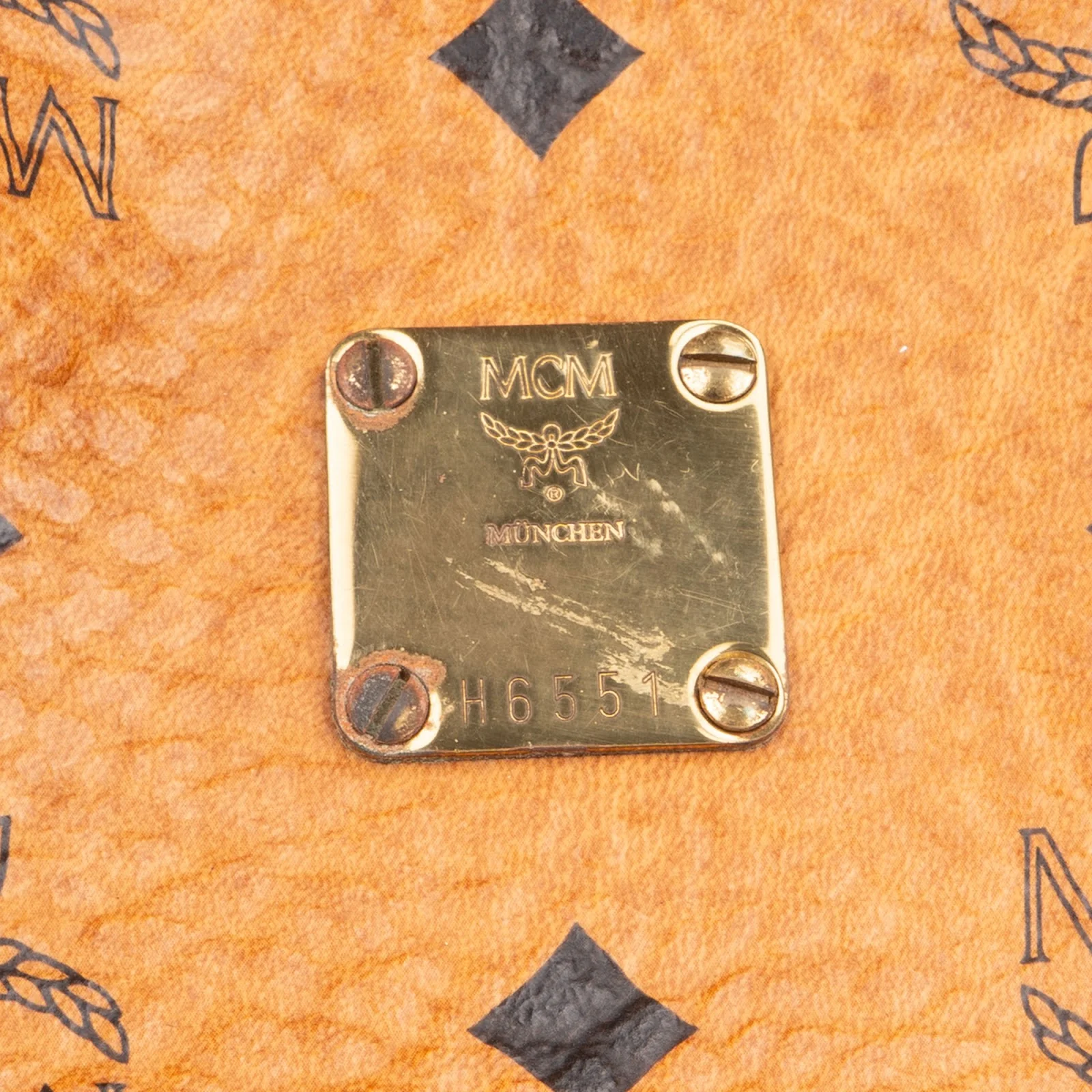 MCM Monogram Visetos Boston  Bag