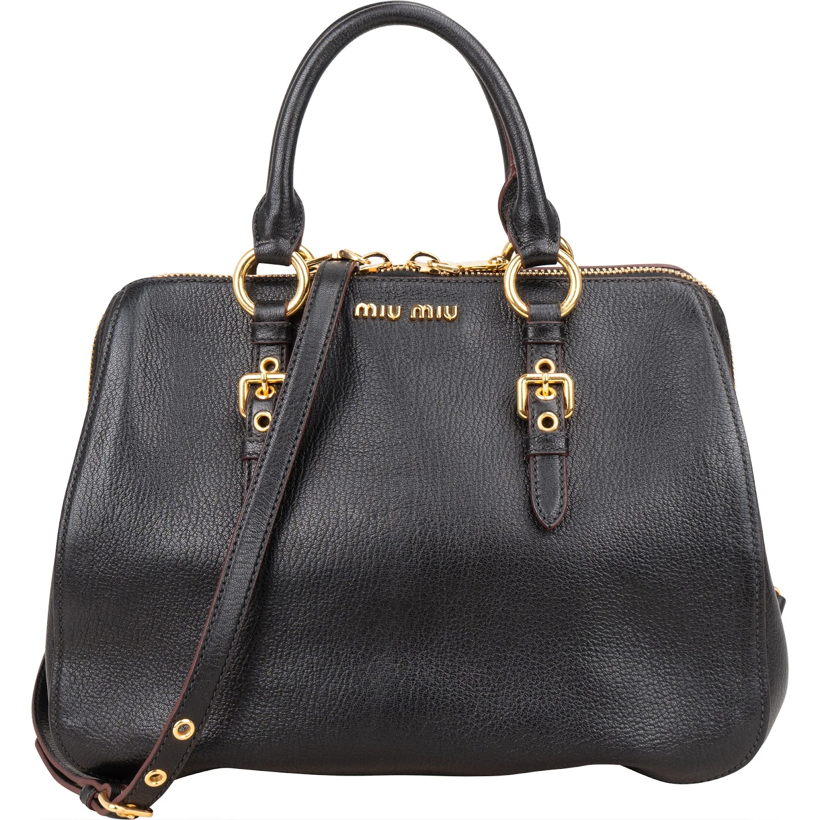 Miu Miu Madras Leather Dome Handbag