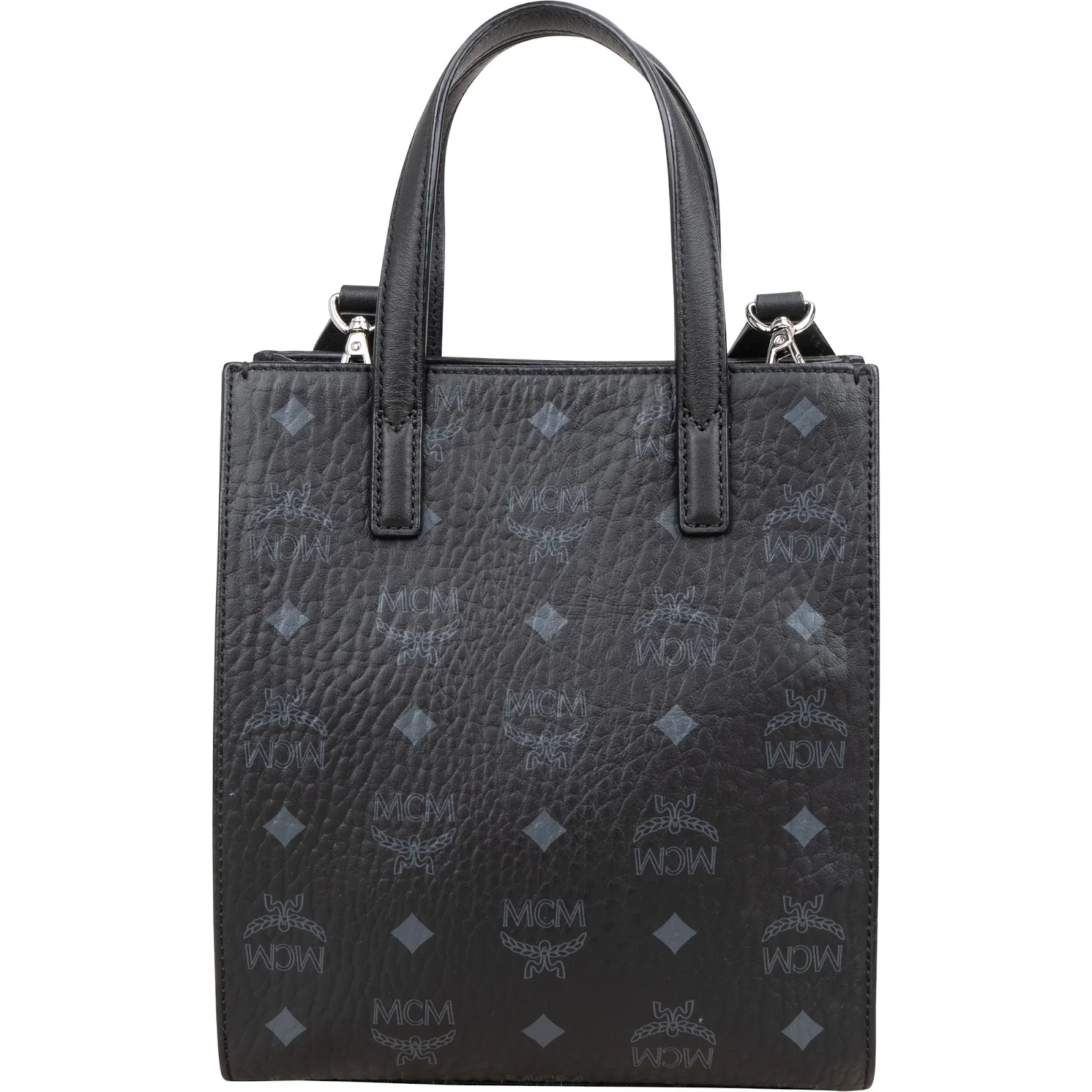 MCM Monogram Visetos Aren Mini Vertical Handbag