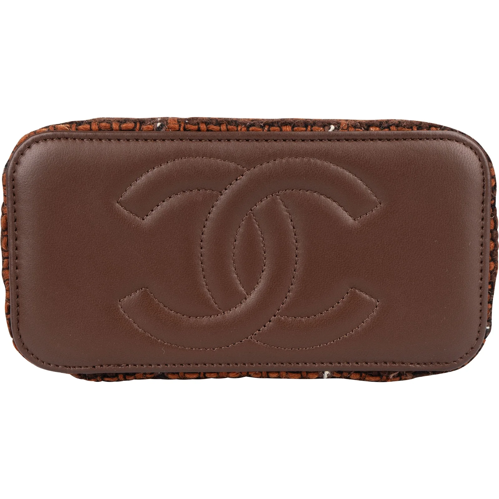 Chanel Stitching Tweed Vanity Case Crossbody Bag