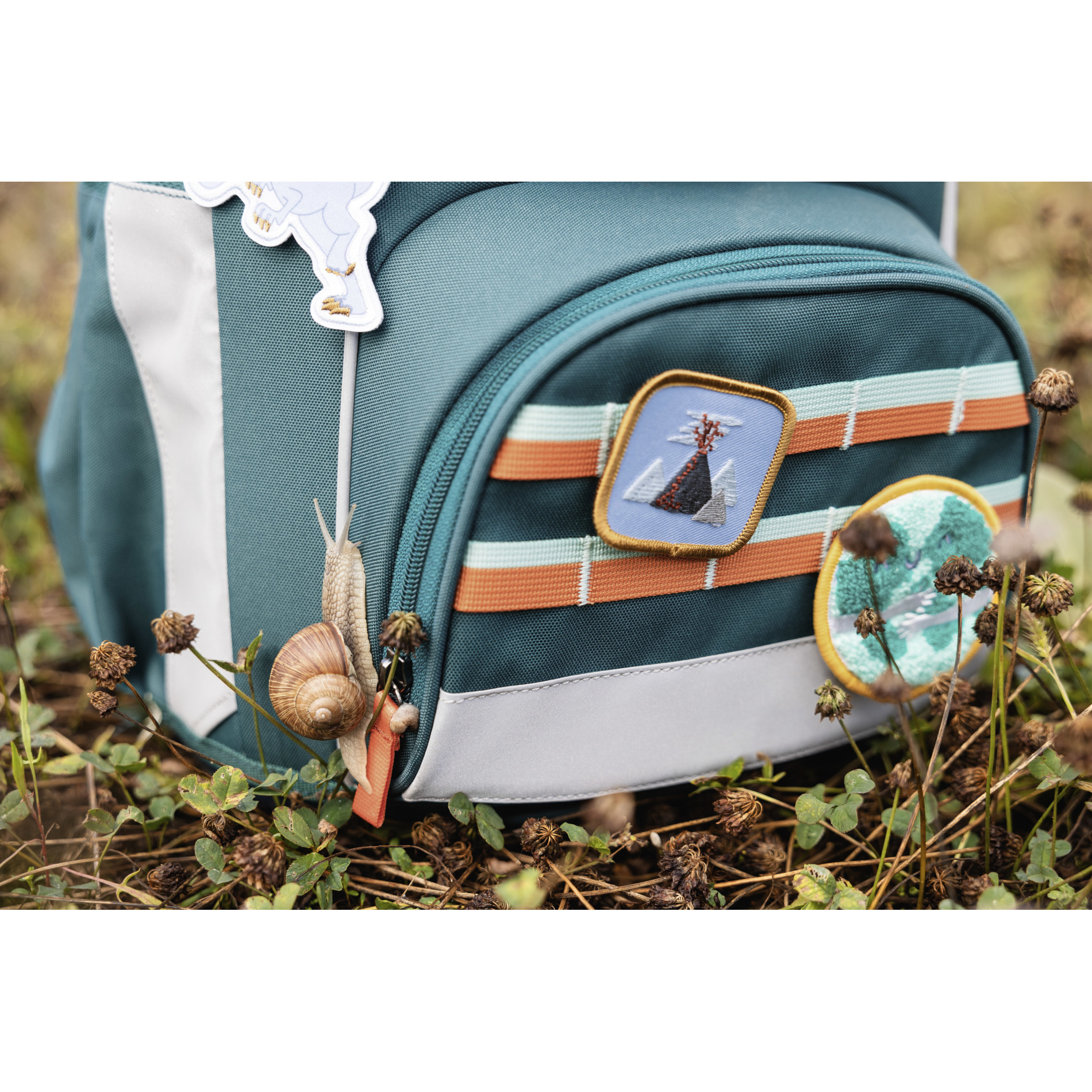 School Set Slim Unique Schulranzenset 6tlg. - dark green