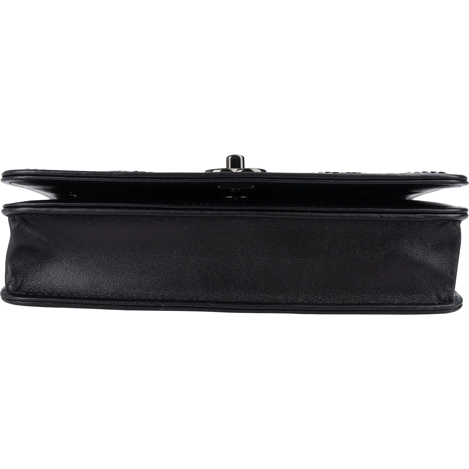 Chanel Patent Diamond Lattice Single Flap Wallet on Chain Crossbody Bag