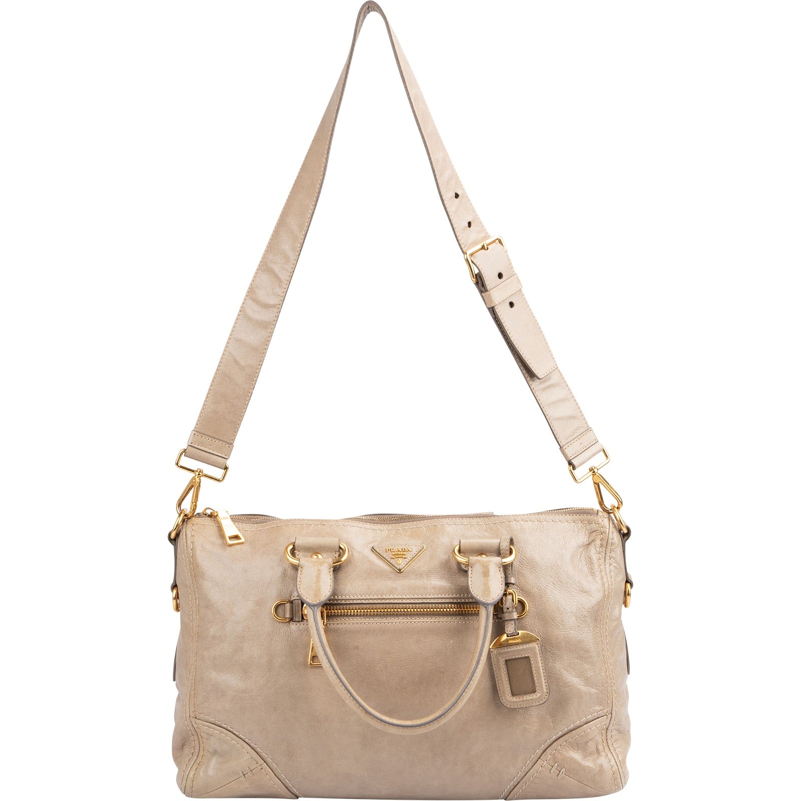 Prada - Vitello Shine Bowler Handtasche