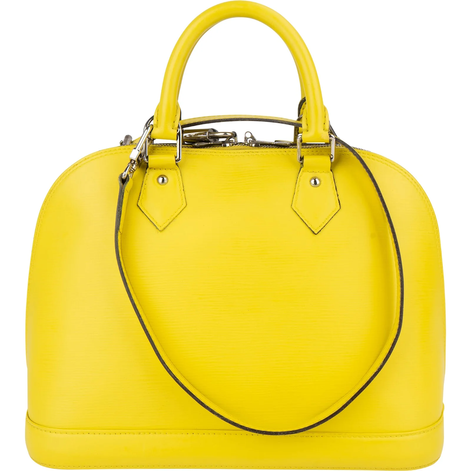Louis Vuitton Yellow Epi Leather Alma PM Handbag
