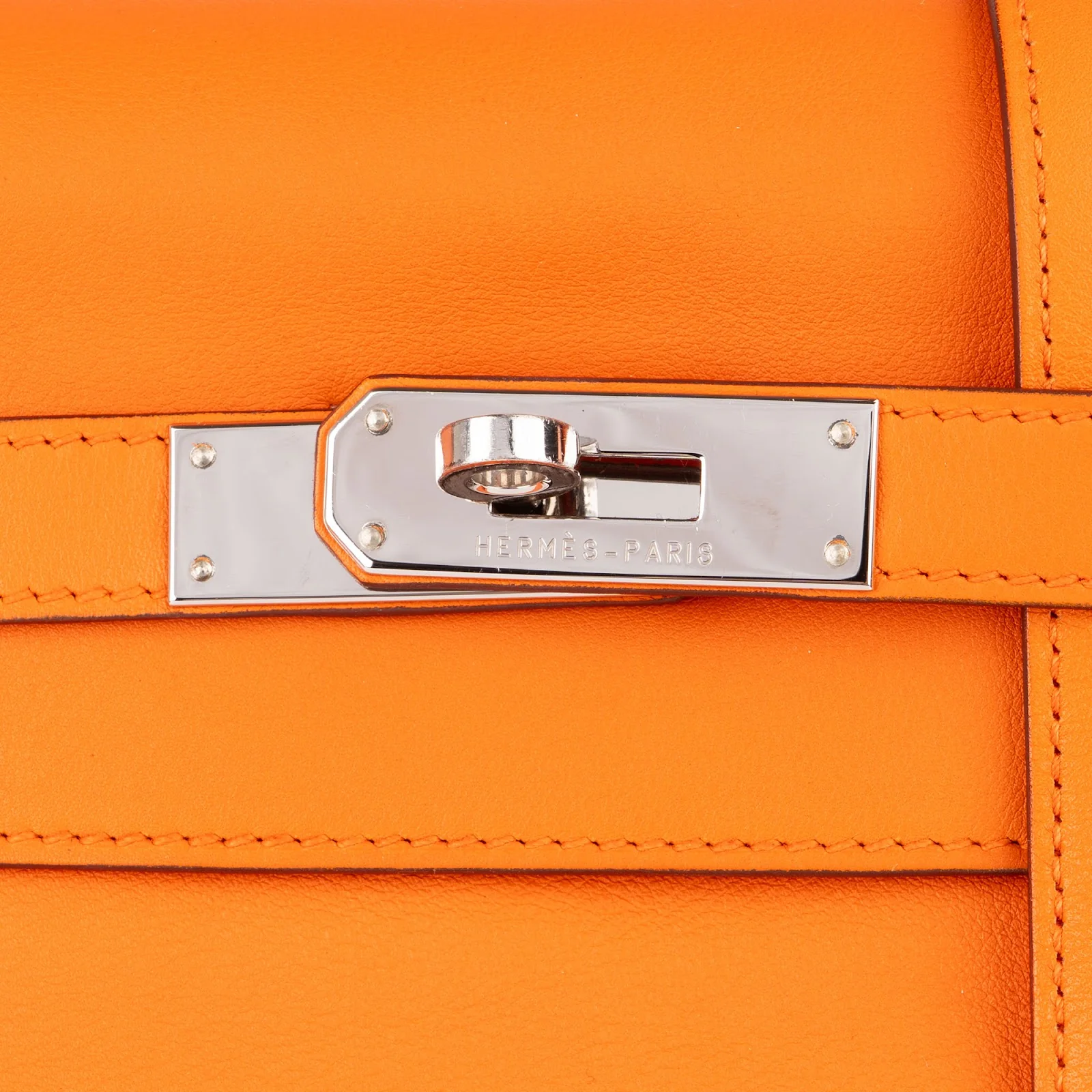 Hermès Orange Swift Leather Kelly 32 Handbag