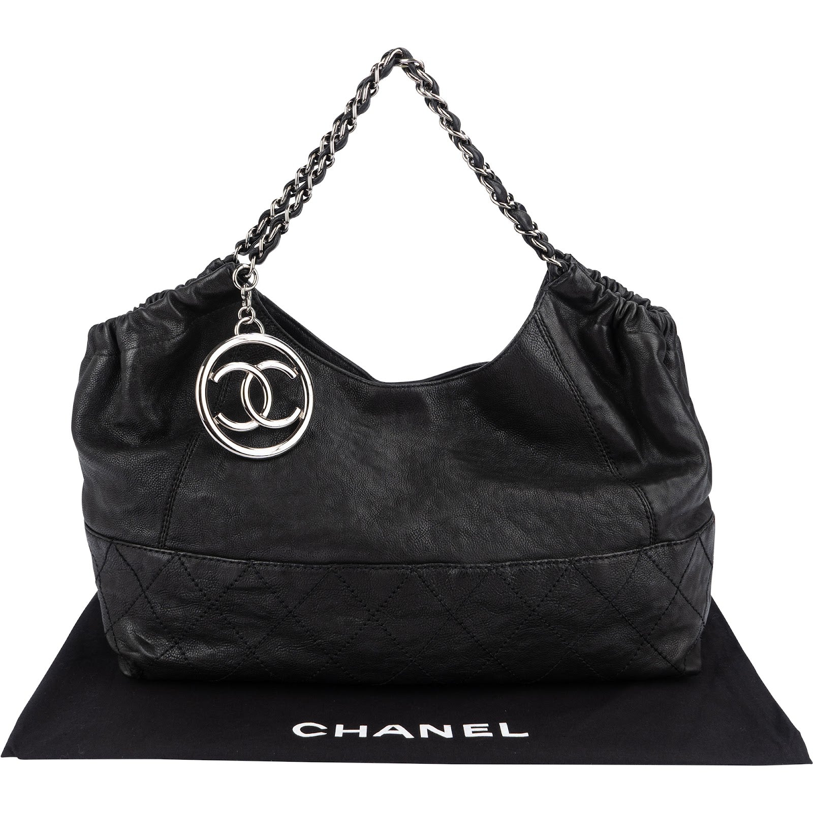 Chanel Stitchng Caviar Leather CC Handbag