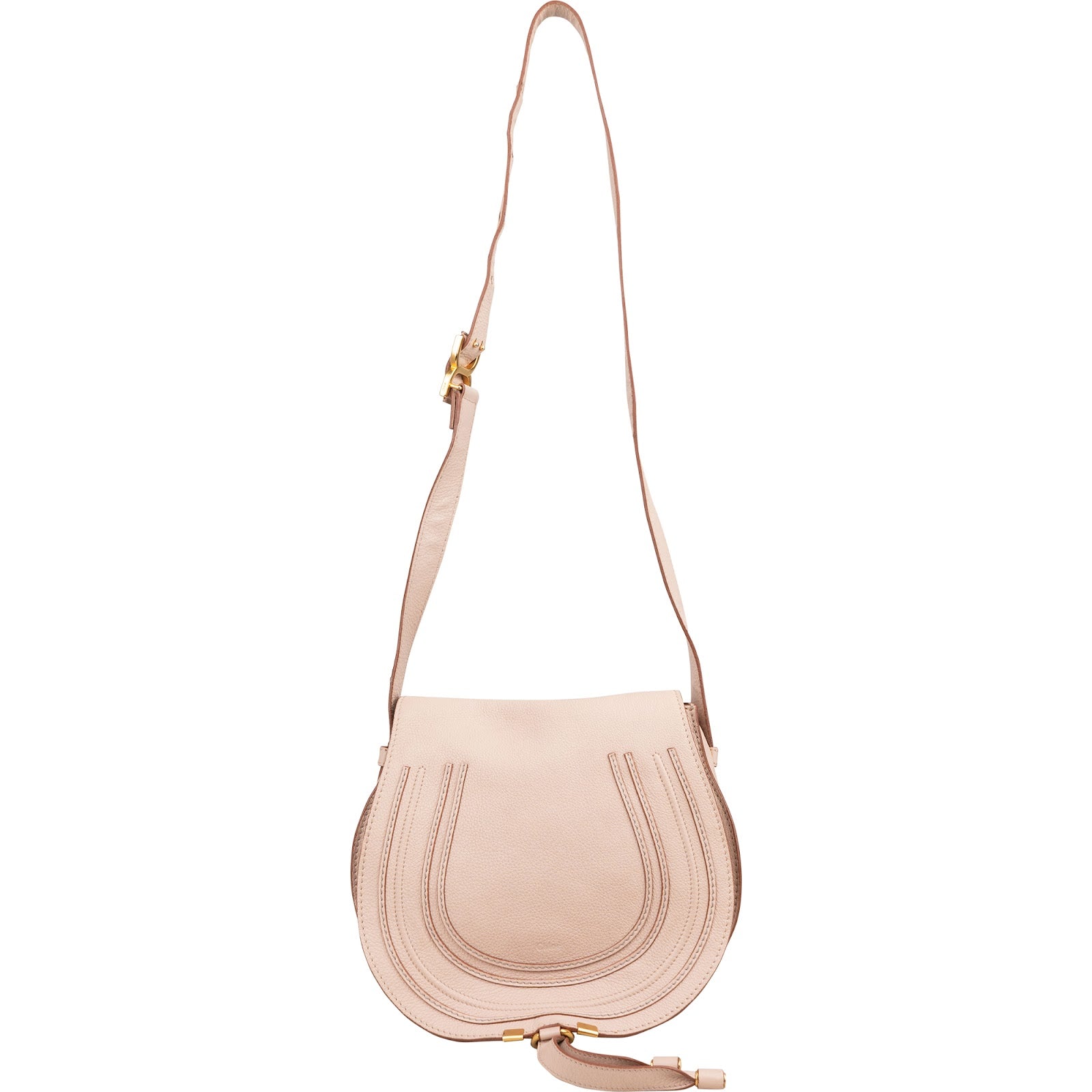 Chloé Grained Calfskin Marcie Saddle Crossbody Bag
