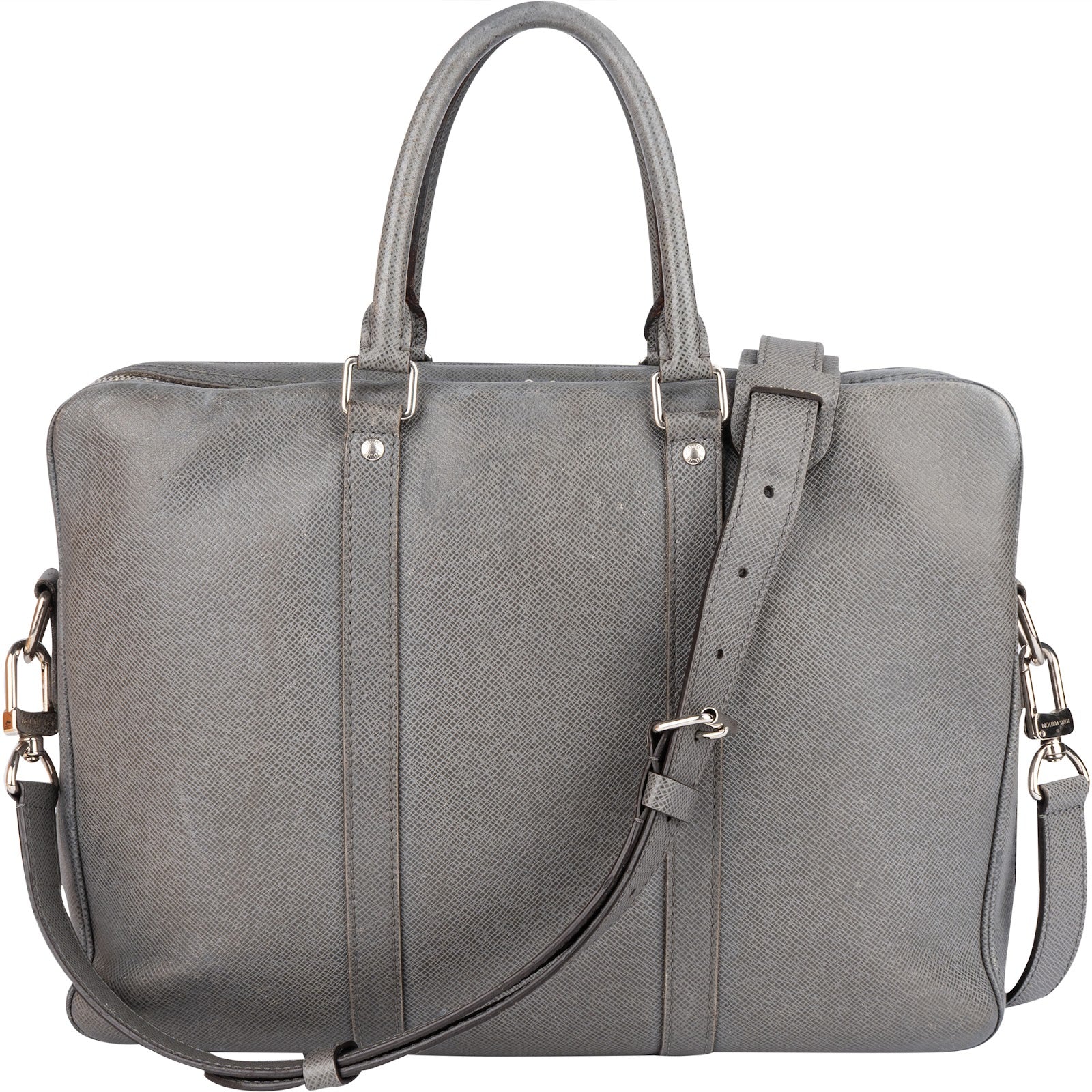 Louis Vuitton Grey Taiga Leather Porte-Documents Voyage Aktentasche