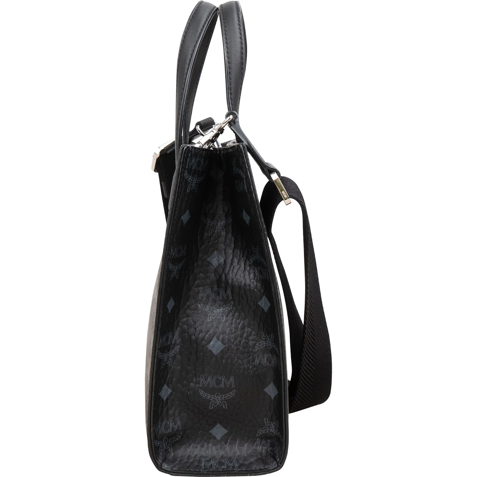 MCM Monogram Visetos Aren Mini Vertical Handbag