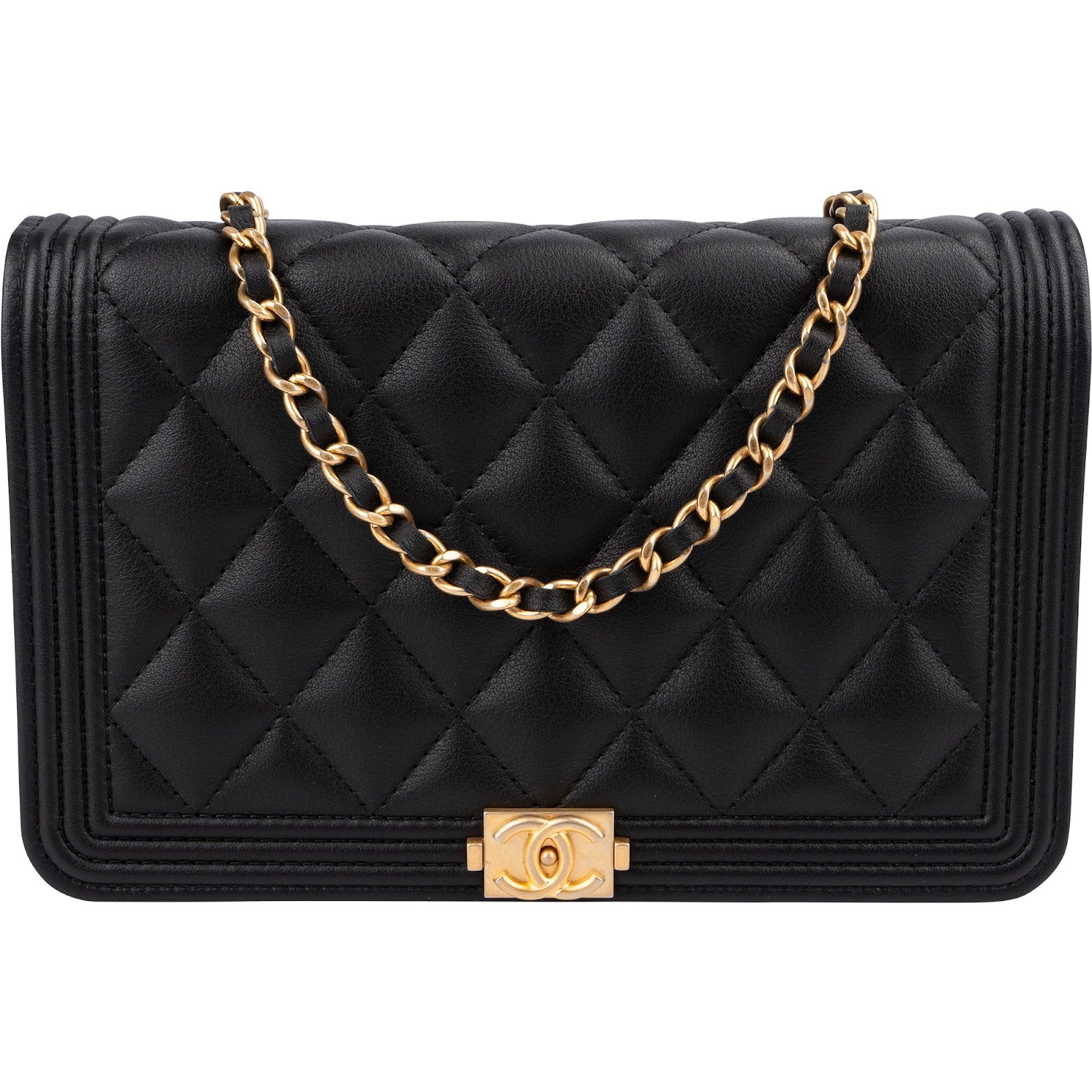 Chanel – Small Boy-portemonnee met ketting, crossbodytas