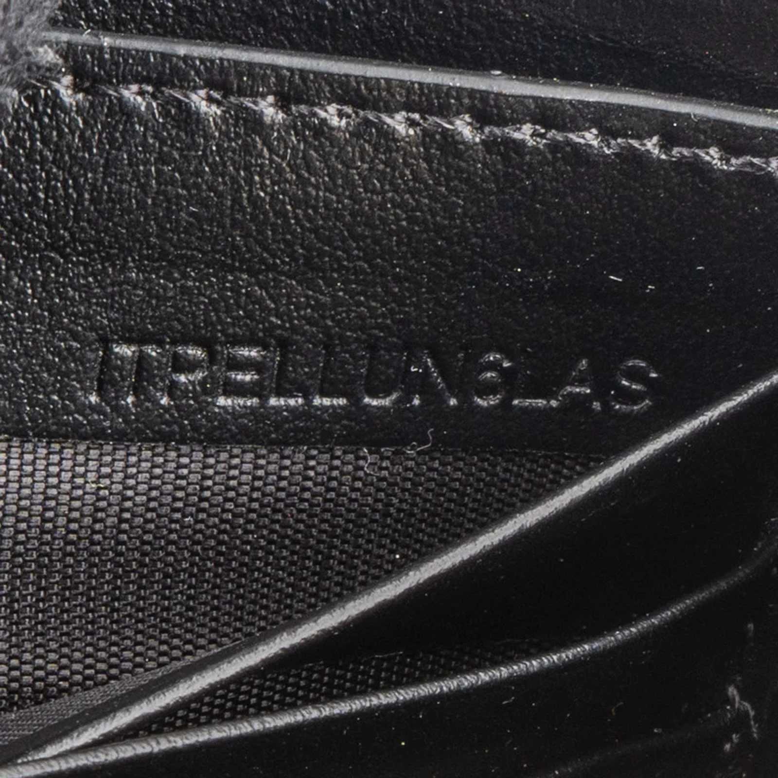 Burberry Grained Leather TB Wallet on a Chain Crossbody Bag