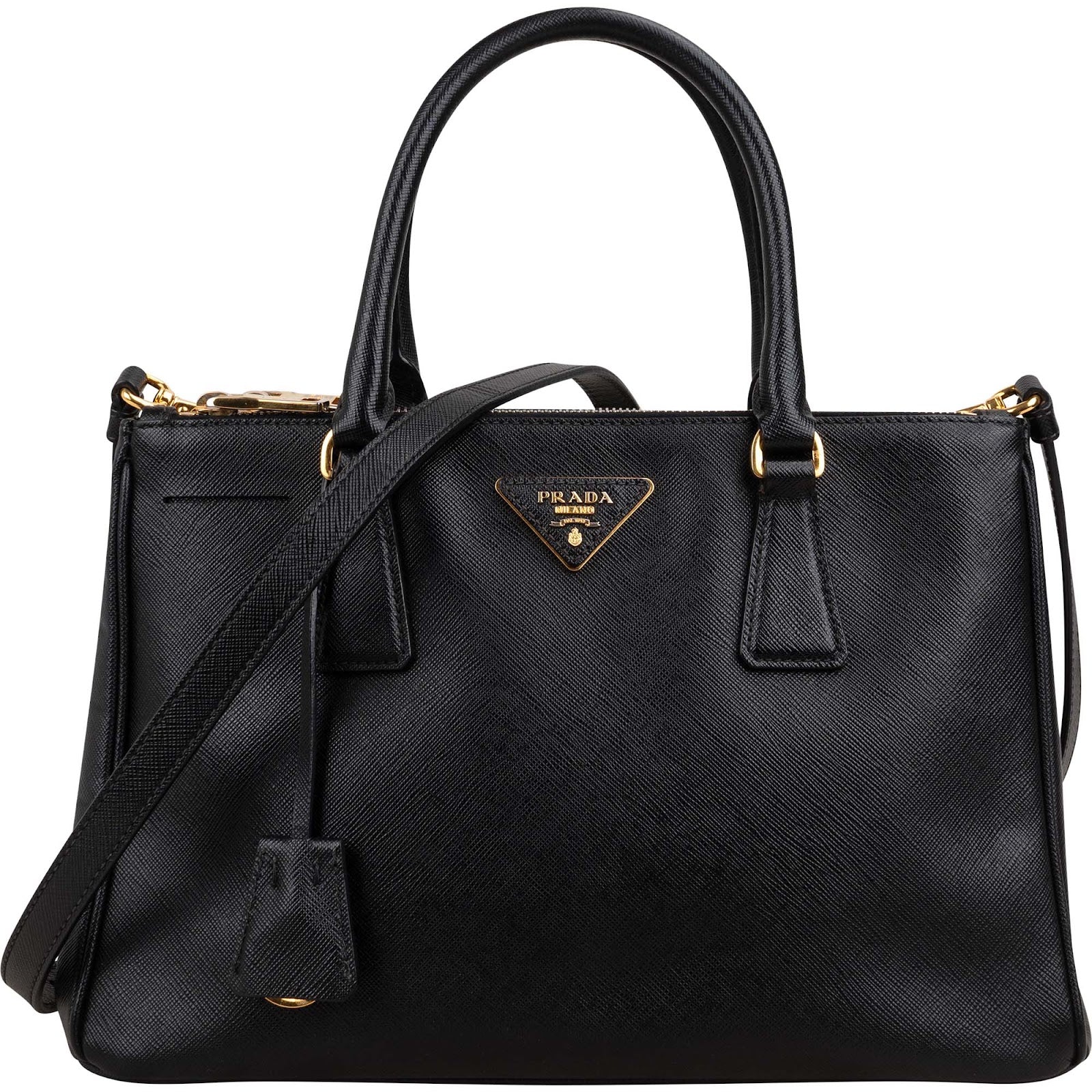 Prada - Noir Small Galleria Handbag