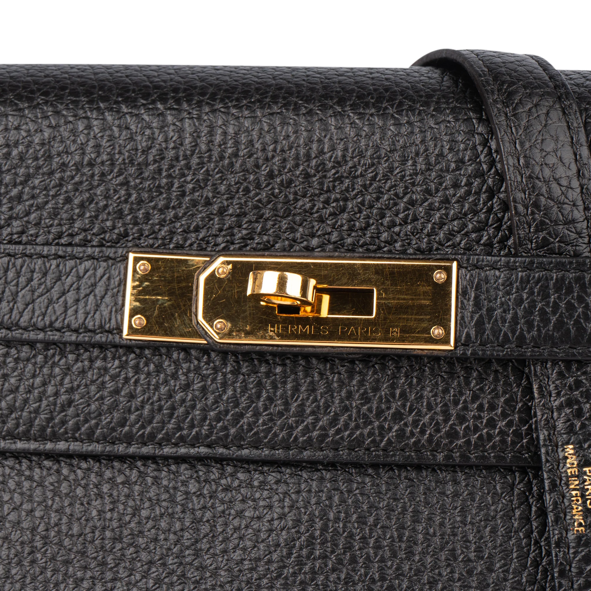 Hermès Noir Togo Leather Kelly 28 Handbag
