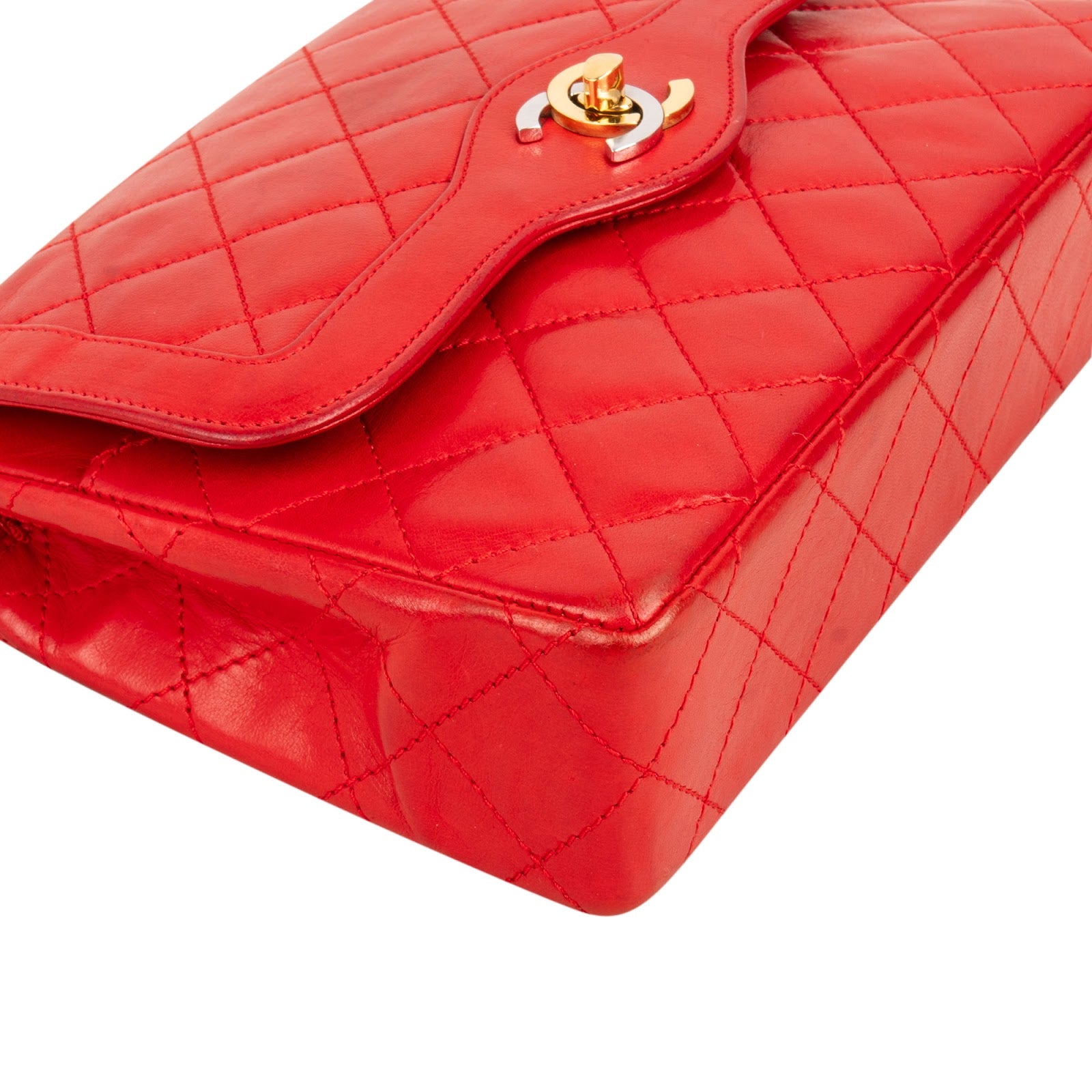 Chanel Quilted Lambskin Bicolor Double Flap Crossbody Bag