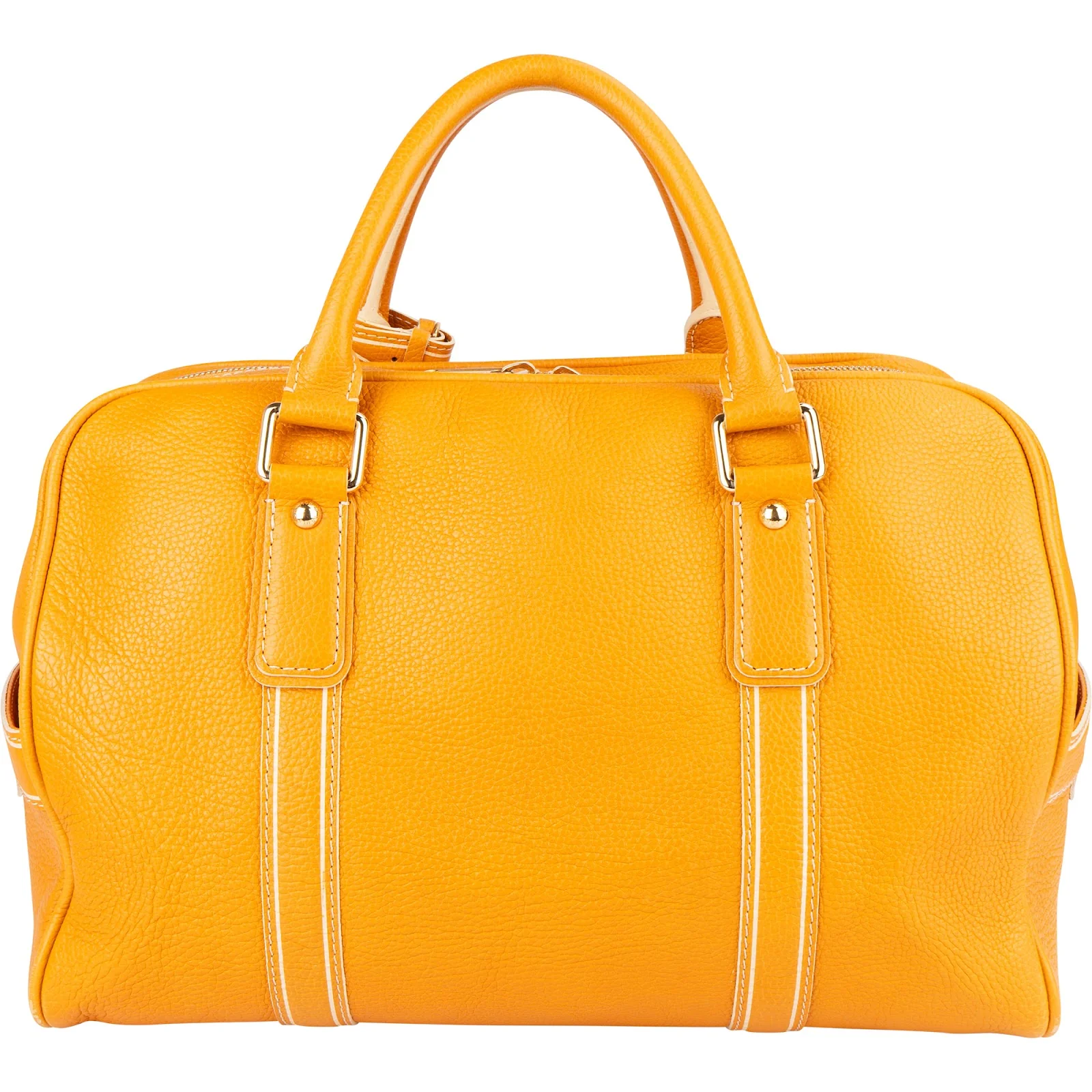 Louis Vuitton Yellow Taurillon Jaune Tobago Weekender 45 Reisetasche