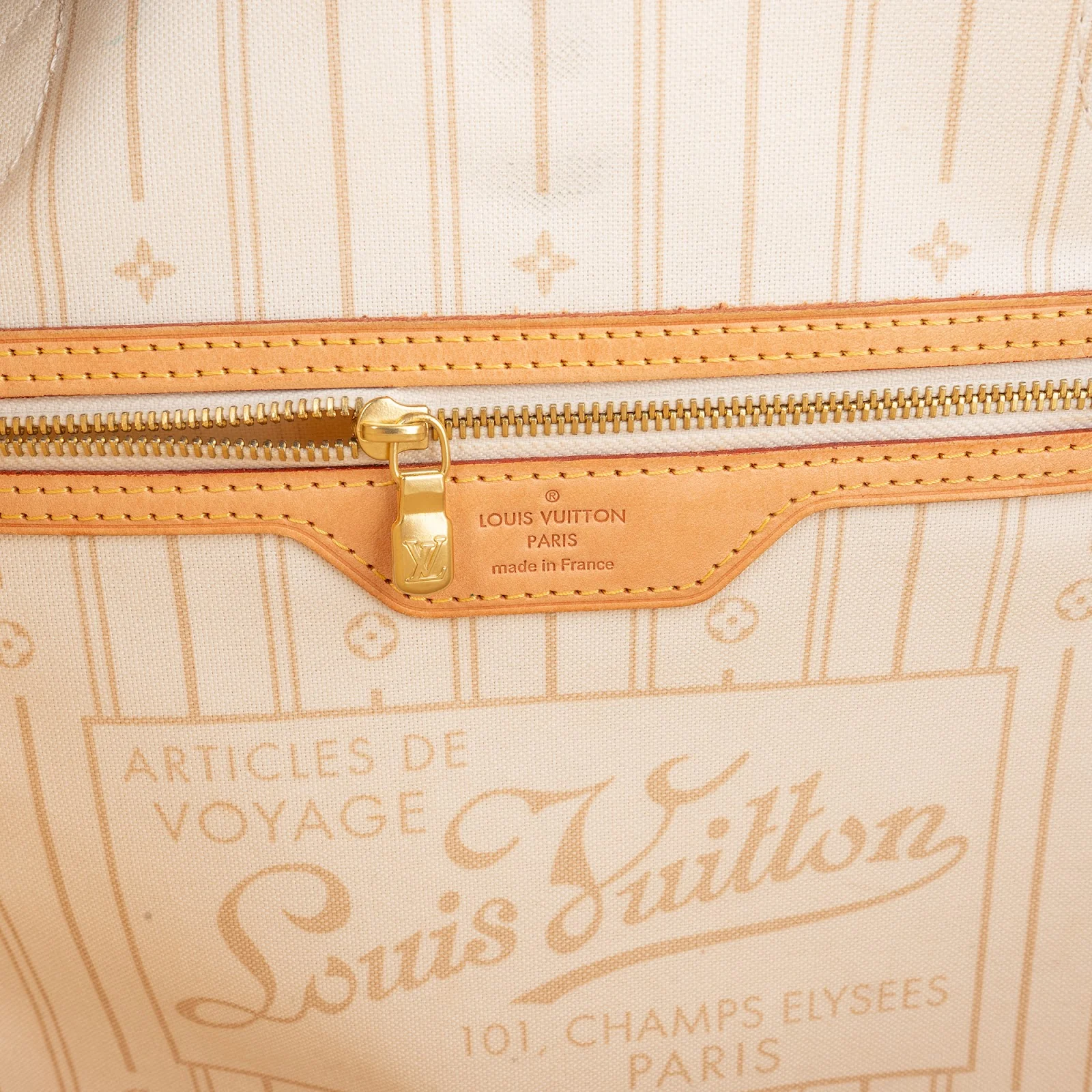 Louis Vuitton Monogram Damier Azur Canvas Neverfull MM Shopper