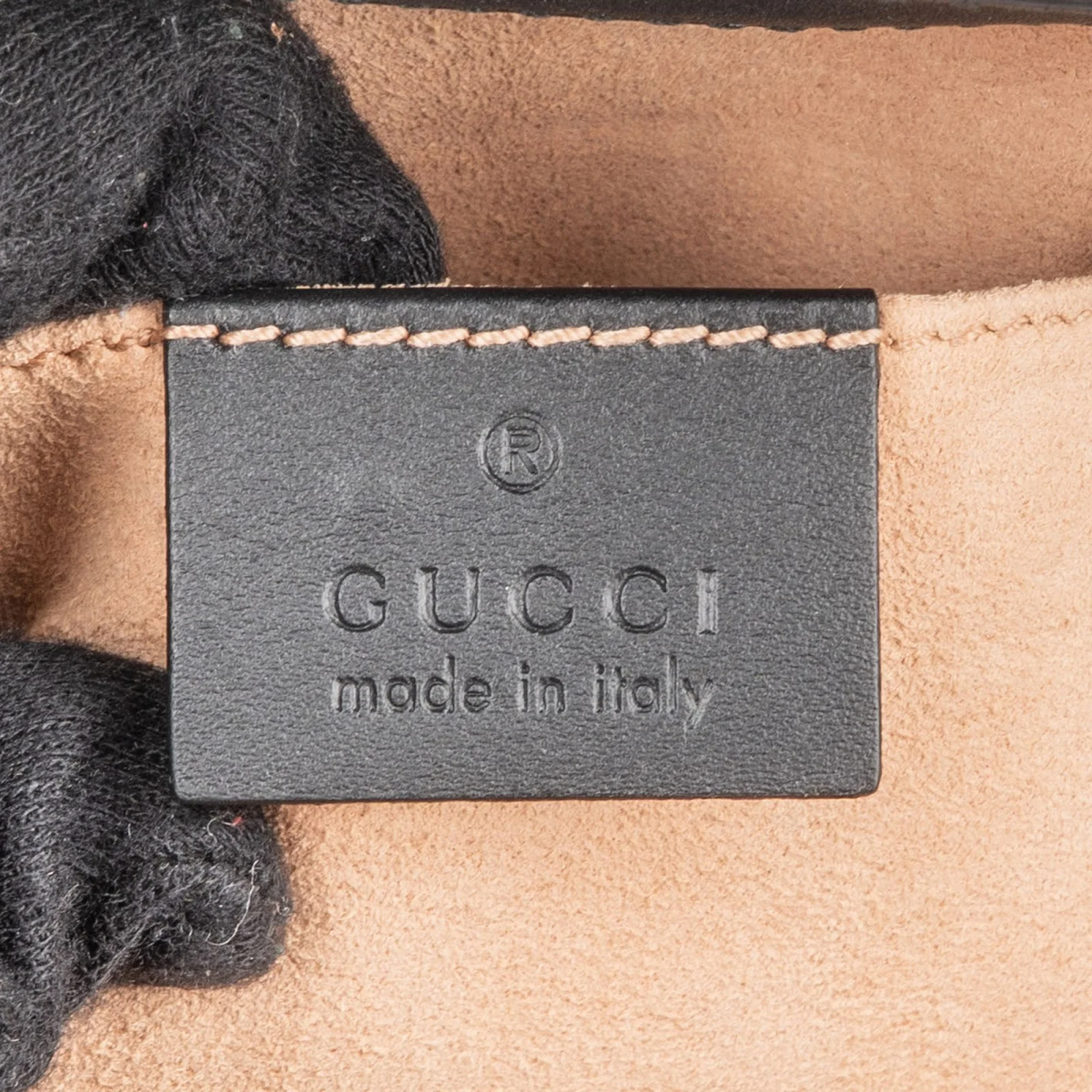 Gucci Patent Leather Suede Ophidia Small Handbag
