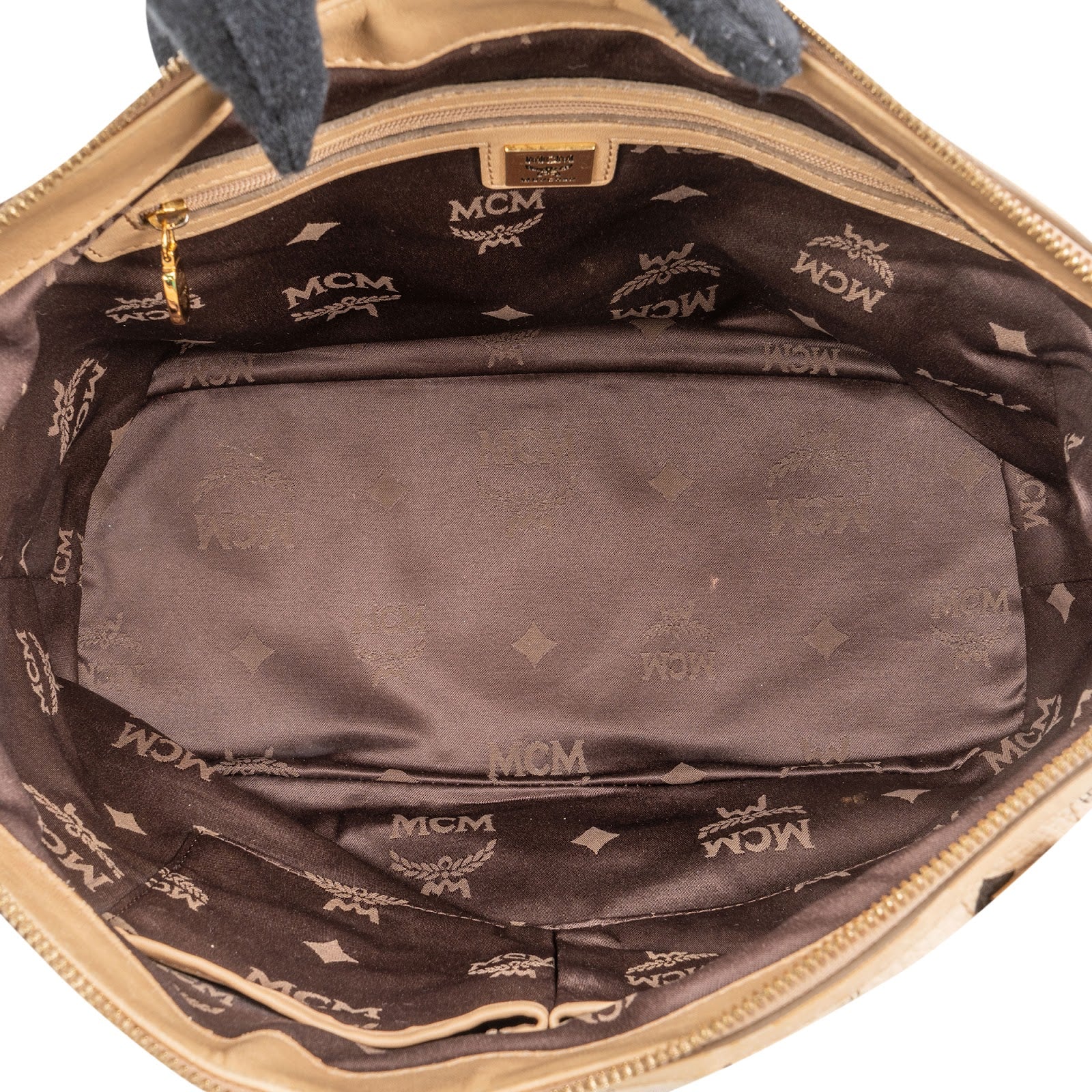 MCM Monogram Visetos Satchel Tote Shoulder Bag