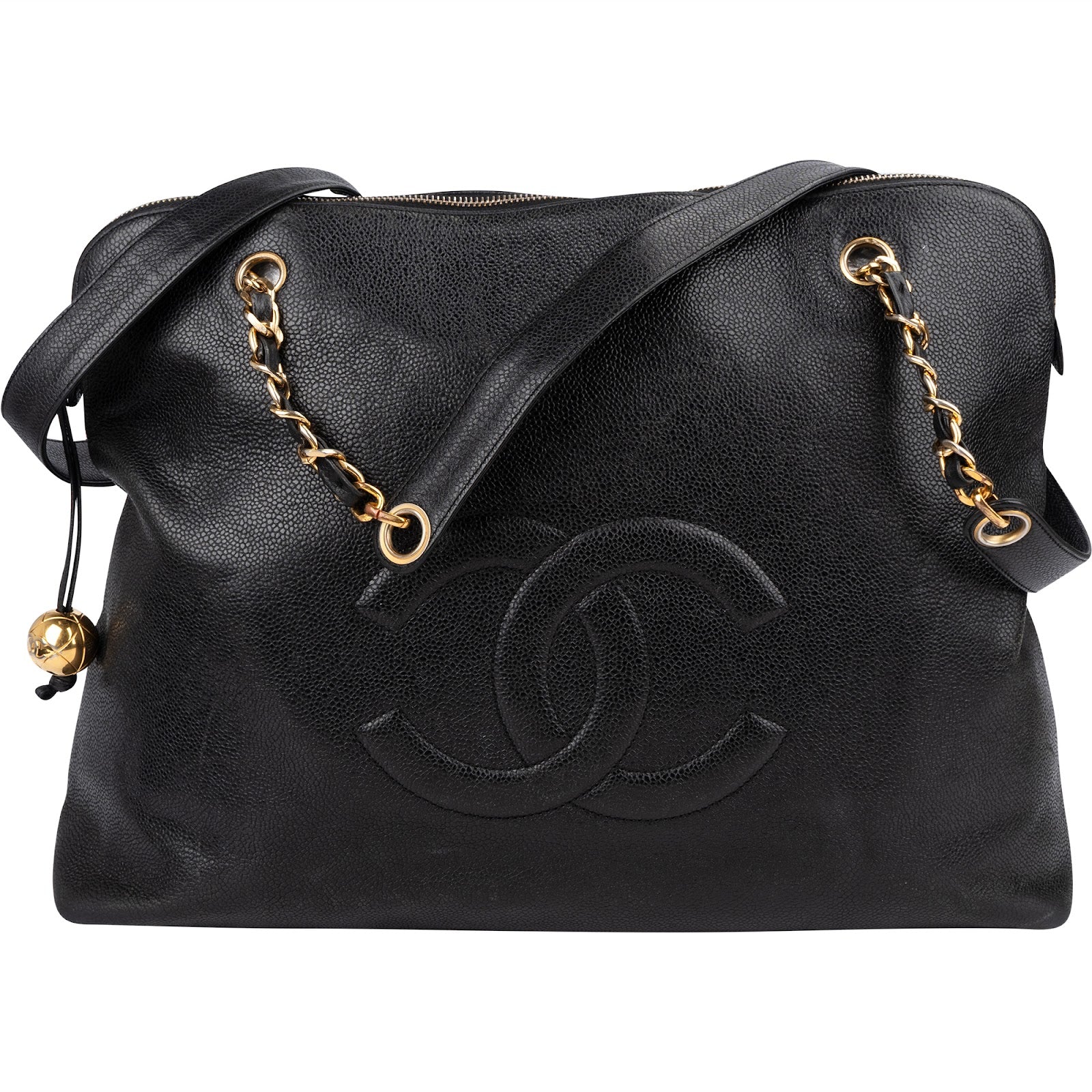 Chanel Caviar Leather CC Maxi Shopping Bag