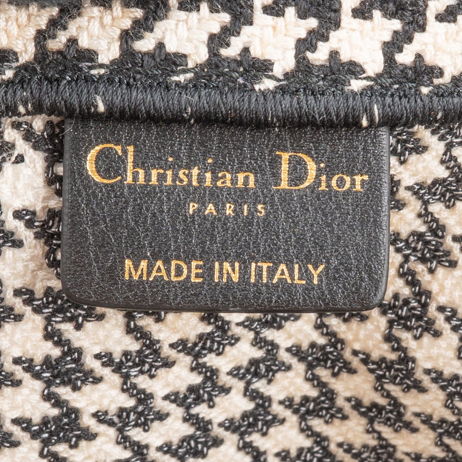 Christian Dior - Houndstooth Book Tote Handbag