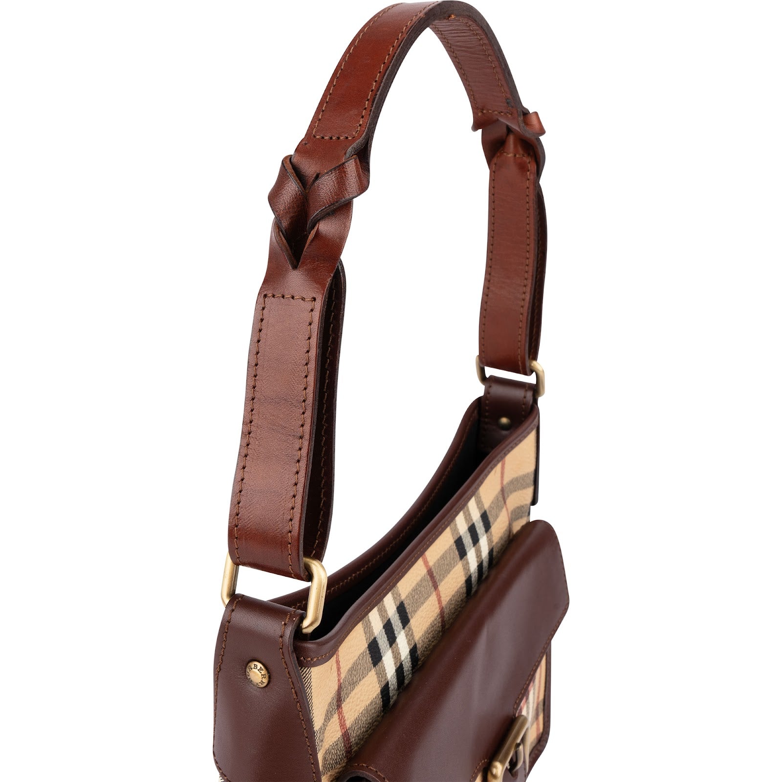 Burberry - Nova-Check Pocket Buckle Small Shoulder Bag