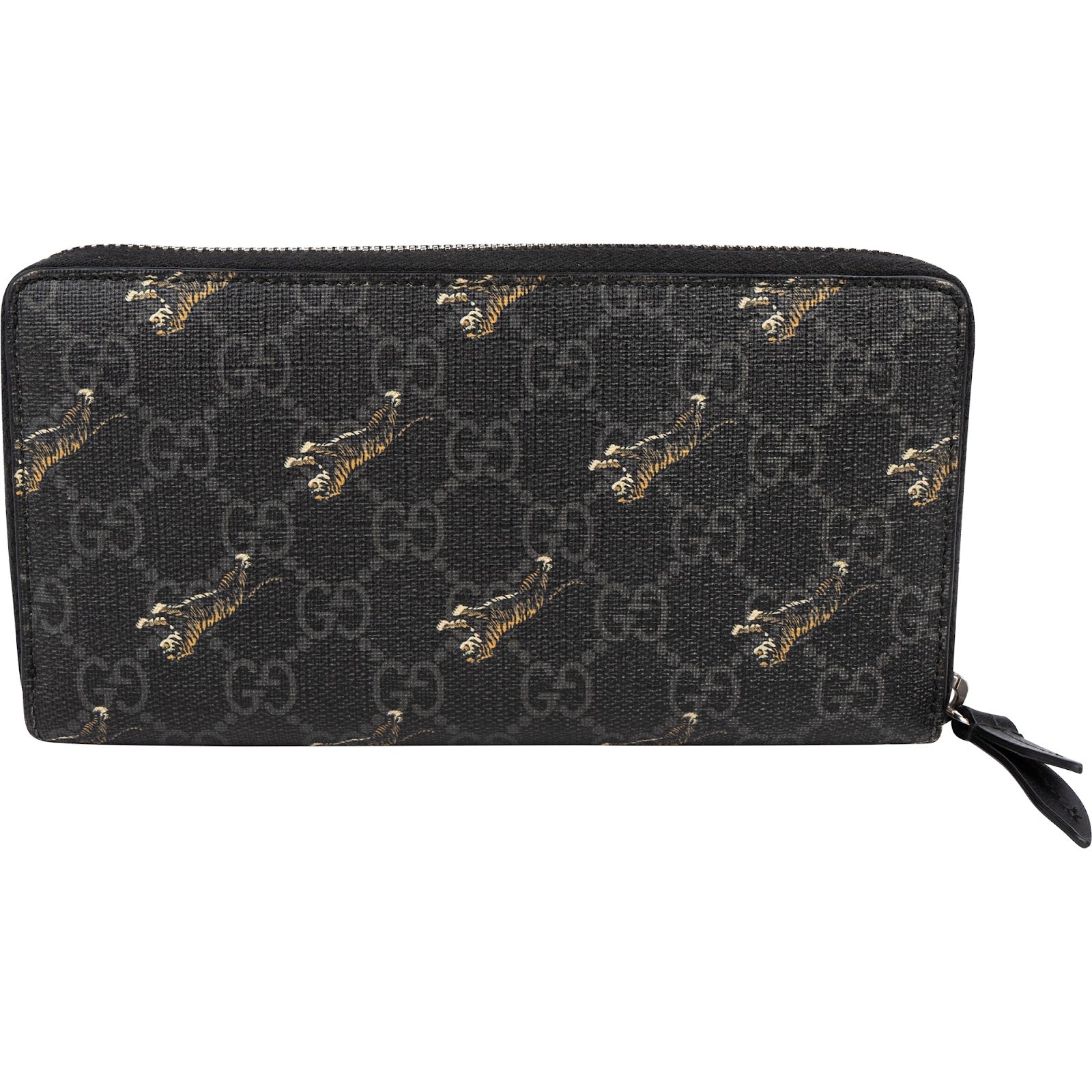 Gucci Monogram GG Supreme Canvas Tigers Print Zip Around Wallet