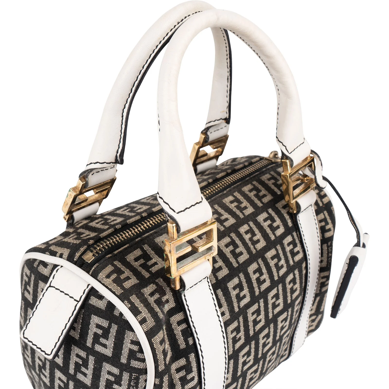 Fendi Monogram FF Mini Boston Bag