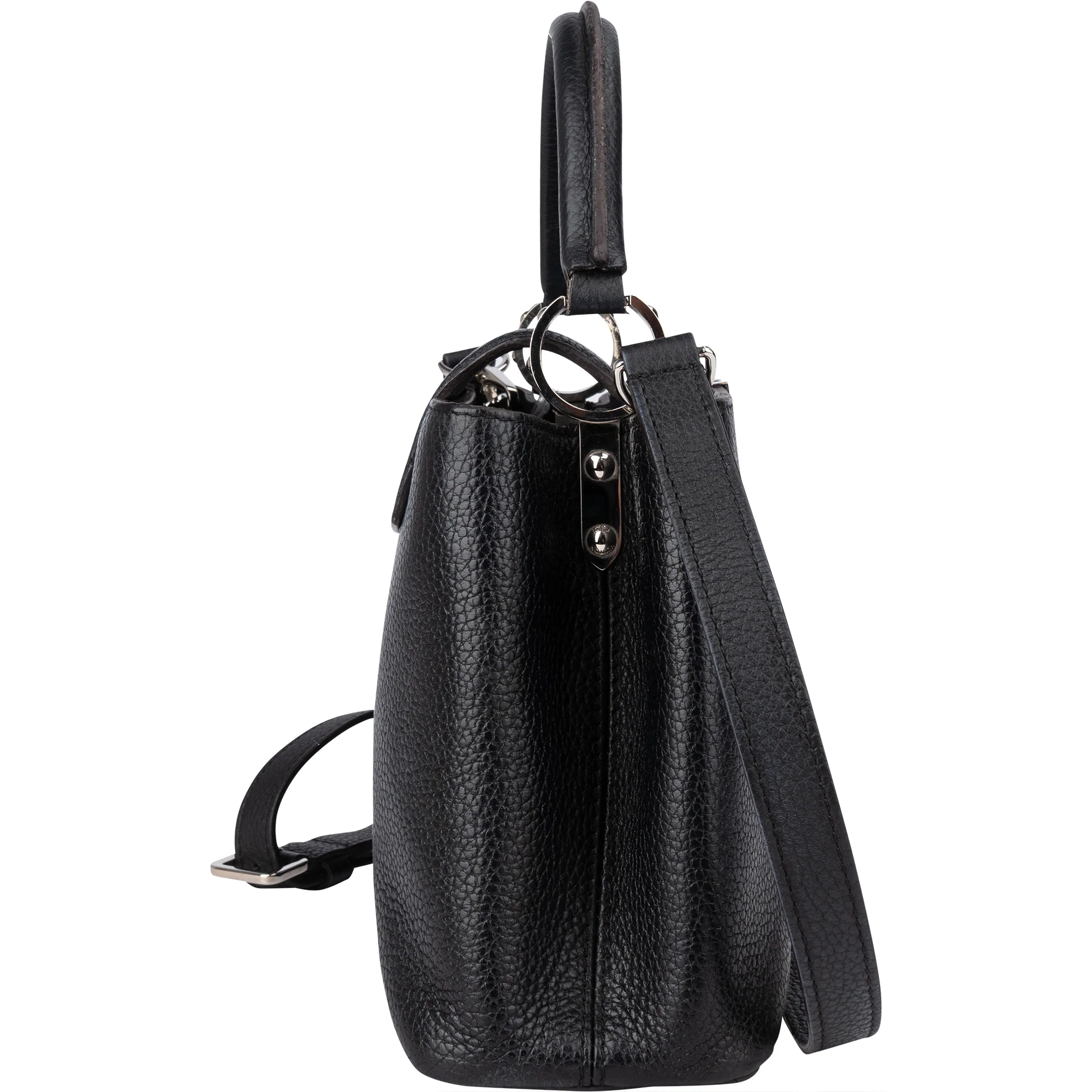 Louis Vuitton Noir Taurillon Capucines BB Handbag