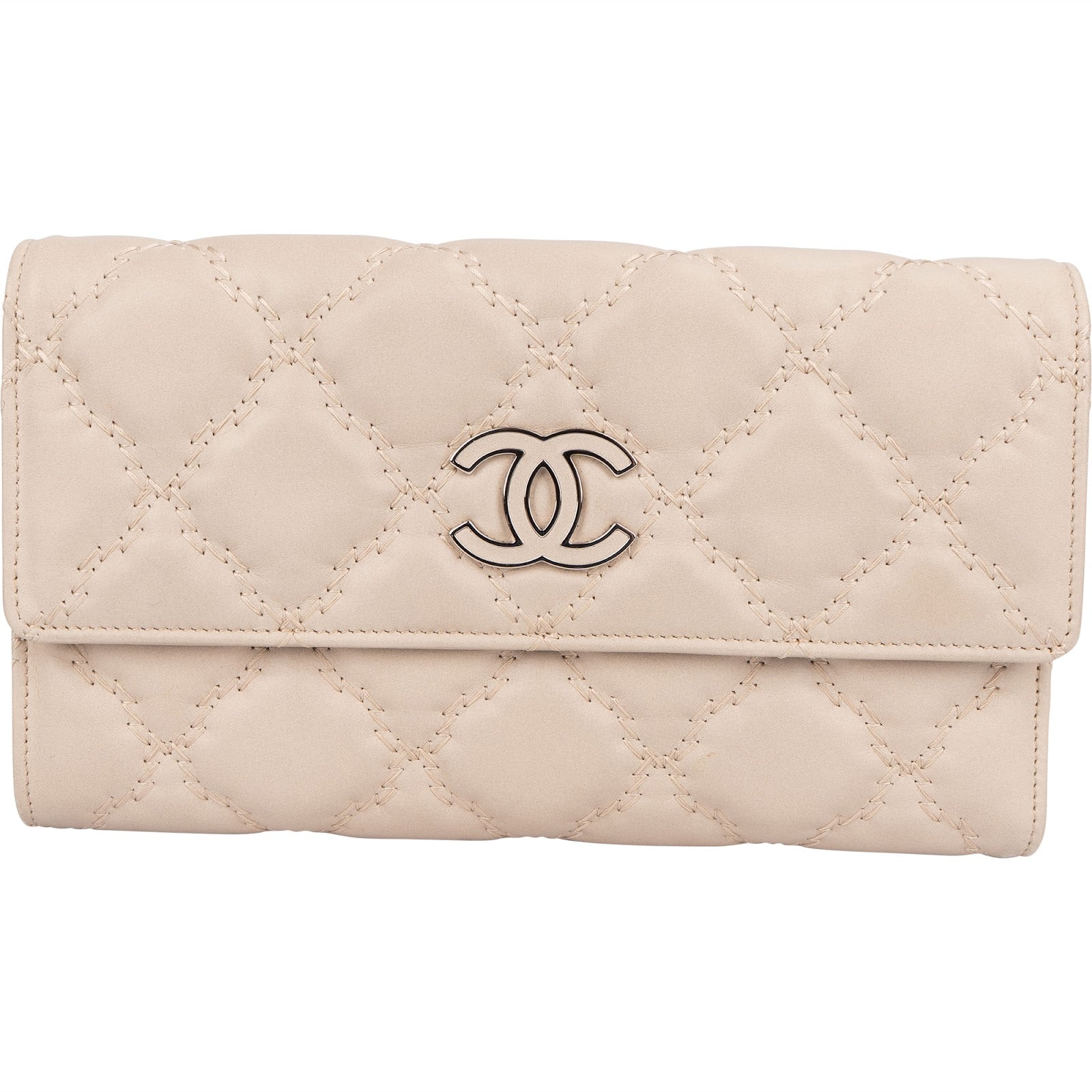 Chanel Quilted Stitched Lambskin Flap Wallet