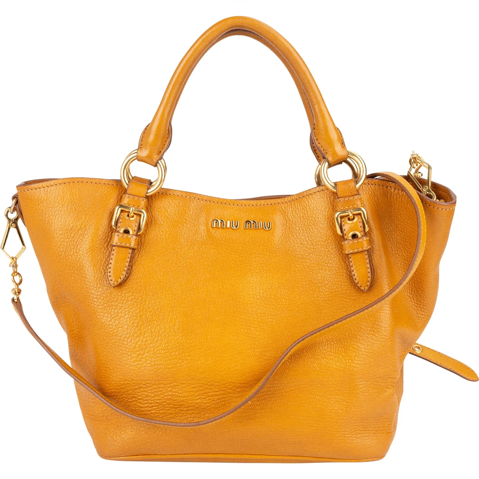 Miu Miu Grained Leather Vitello Lux Handbag