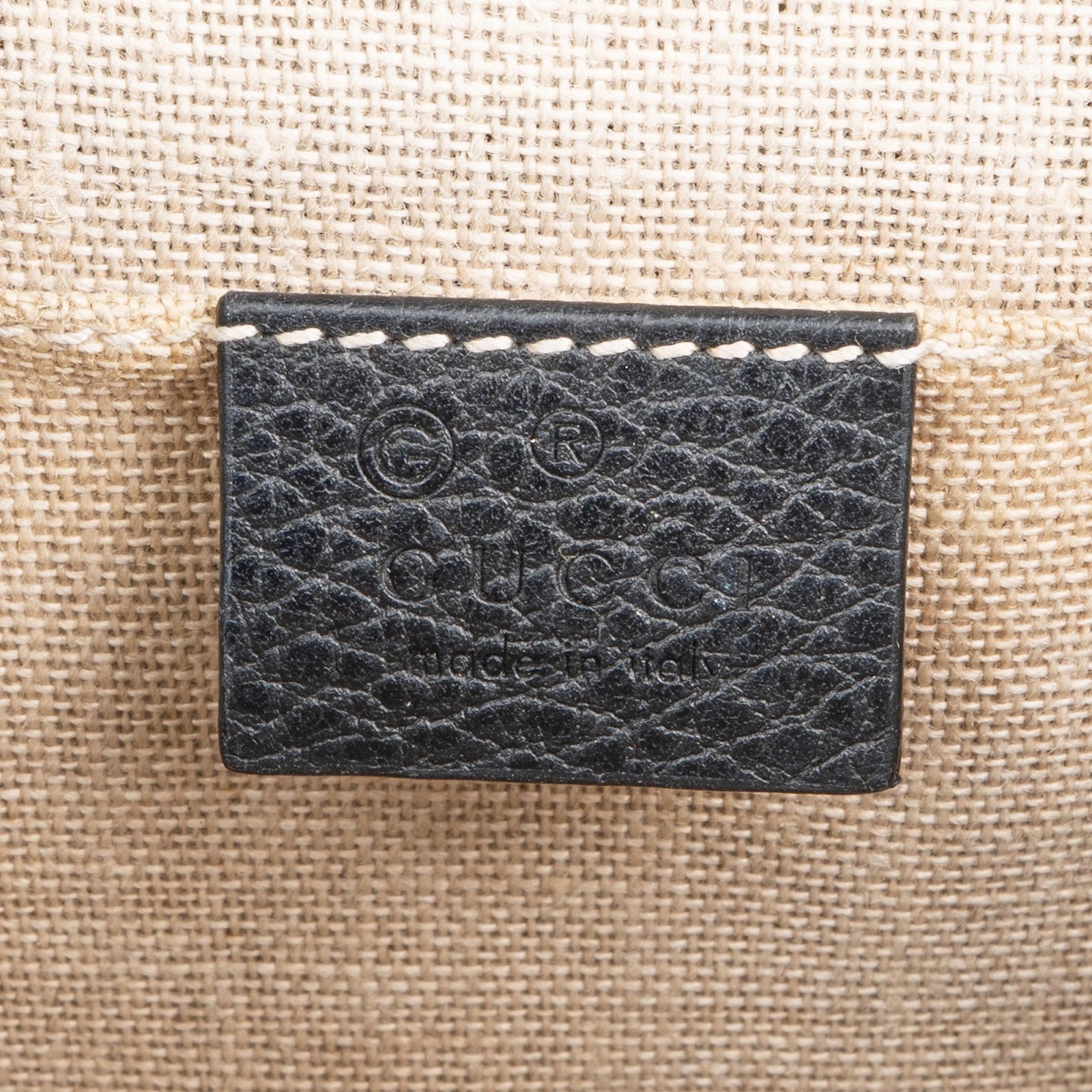 Gucci Grained Leather Small Interlocking GG Shoulder Crossbody Bag