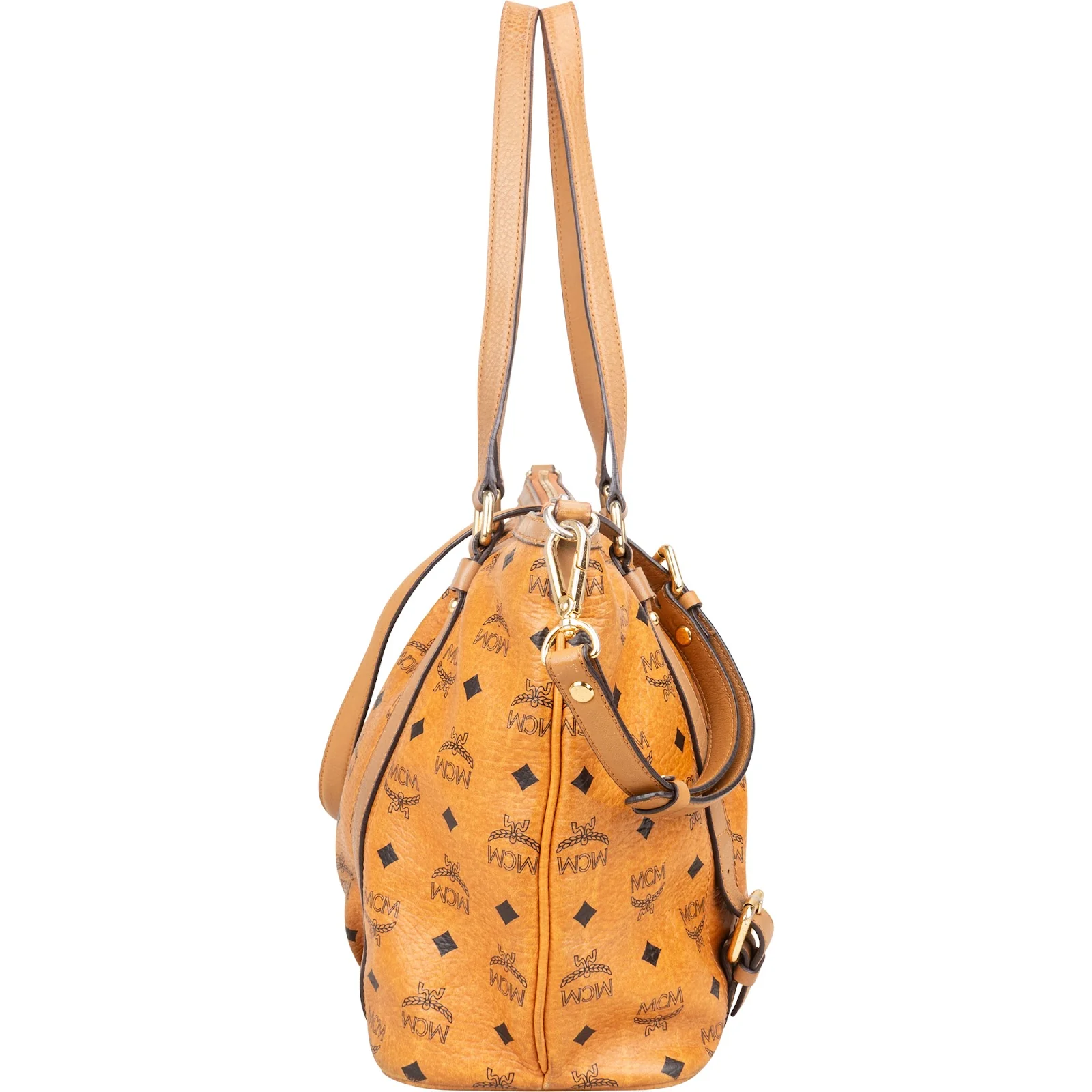 MCM Monogram Visetos Satchel Tote Shoulder Bag
