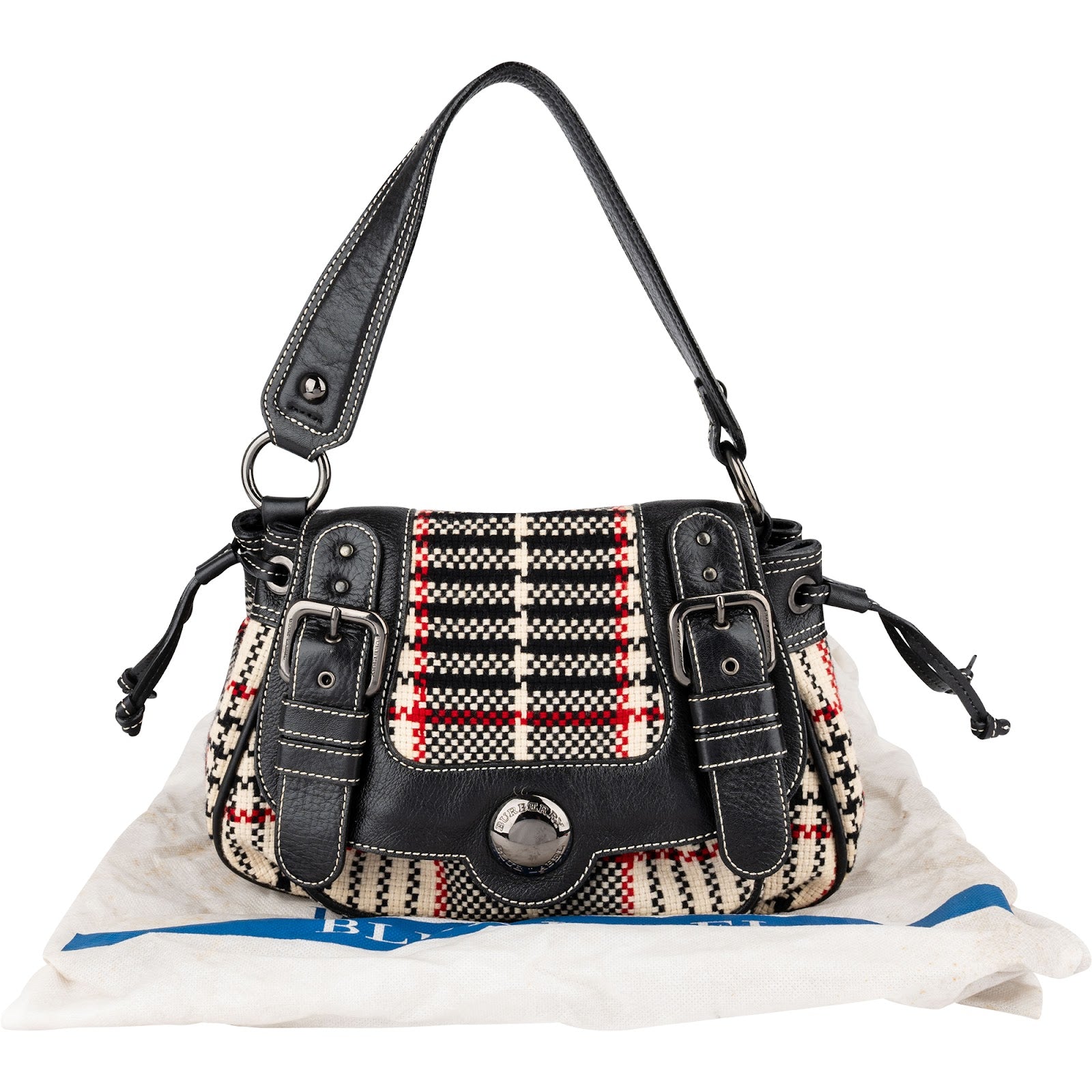 Burberry - Monogram Drawstring Shoulder Bag