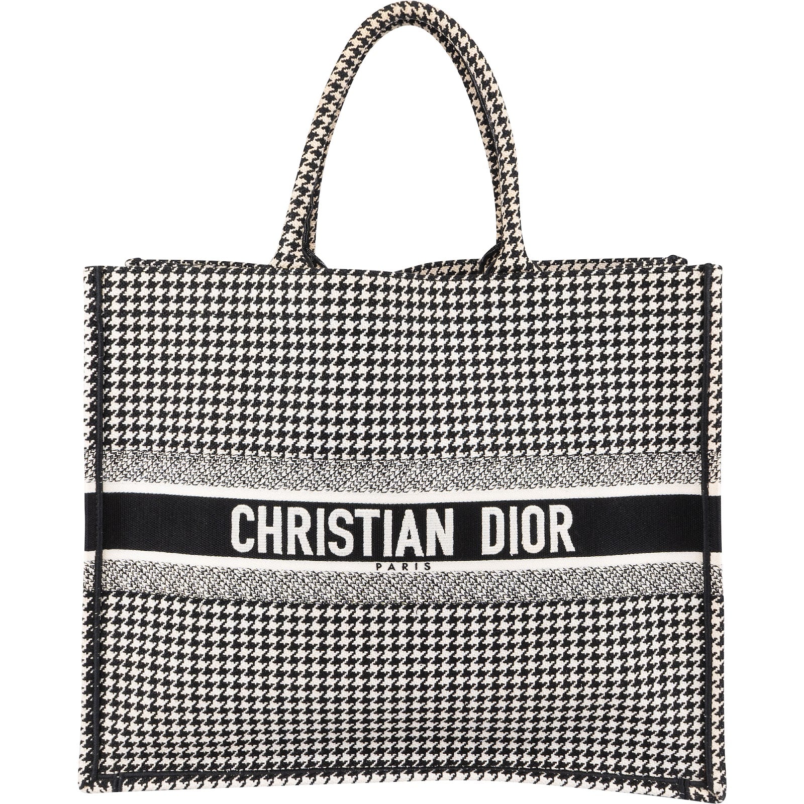 Christian Dior - Houndstooth Book Tote Handbag