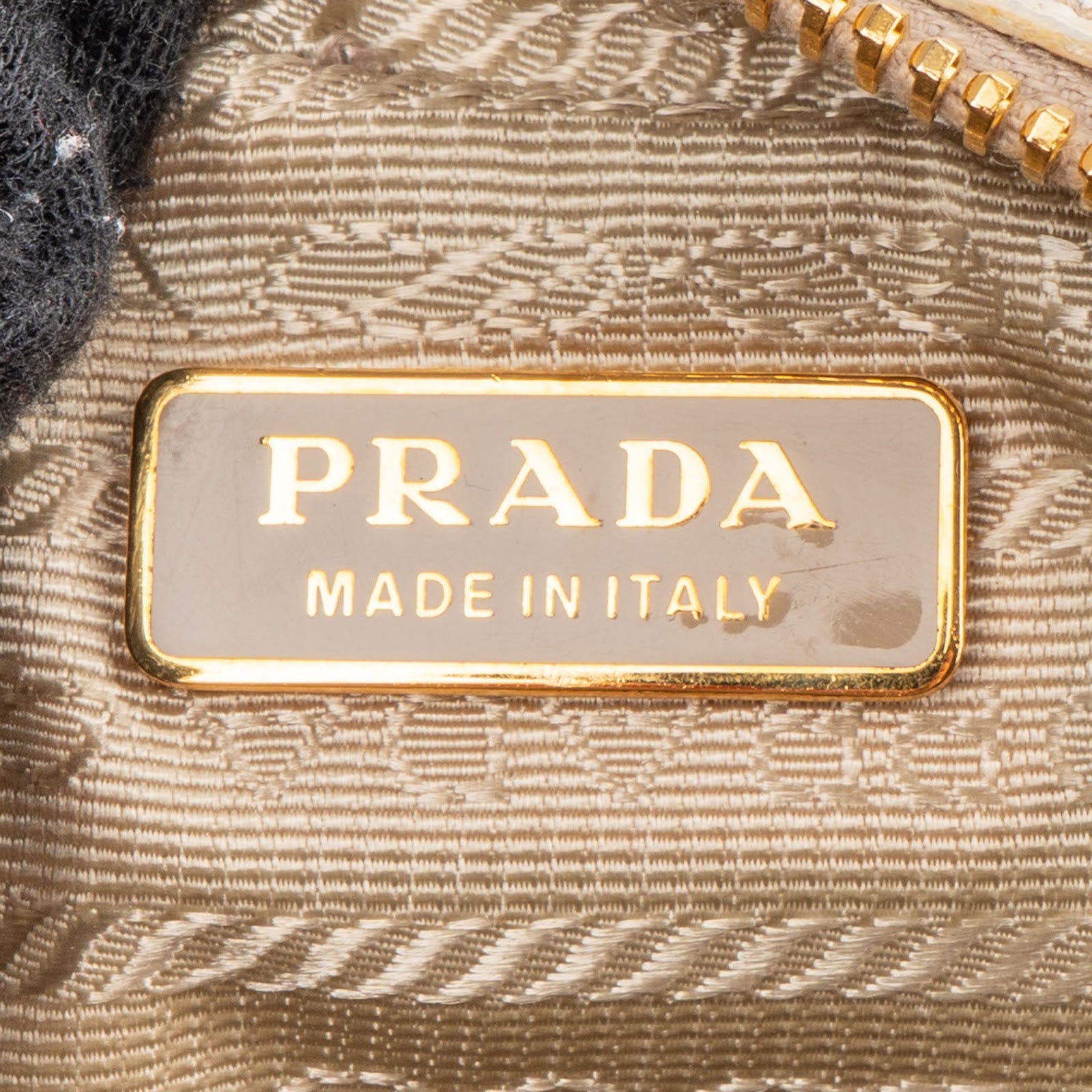 Prada Perforated Saffiano Leather Mini Pouch