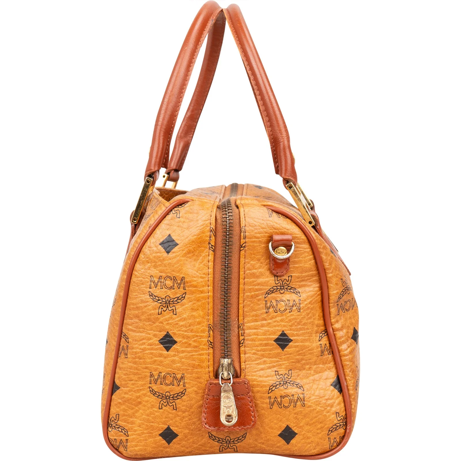 MCM Monogram Visetos Boston Bag