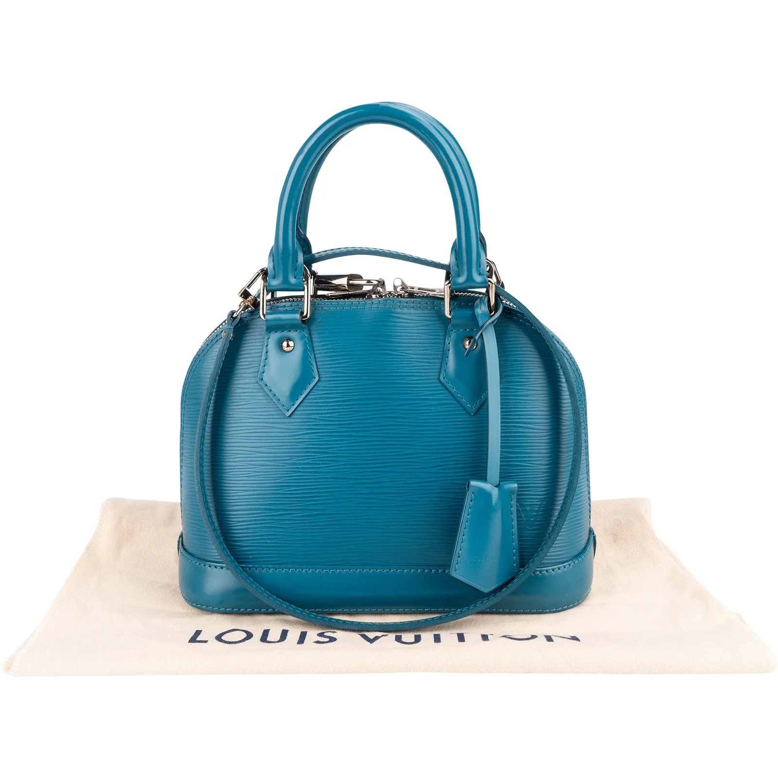 Louis Vuitton Blue Epi Leather Alma BB Handbag