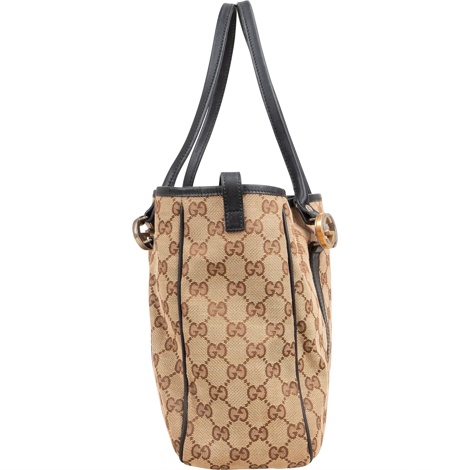 Gucci Monogram GG Canvas Twins Tote Shoulder Bag