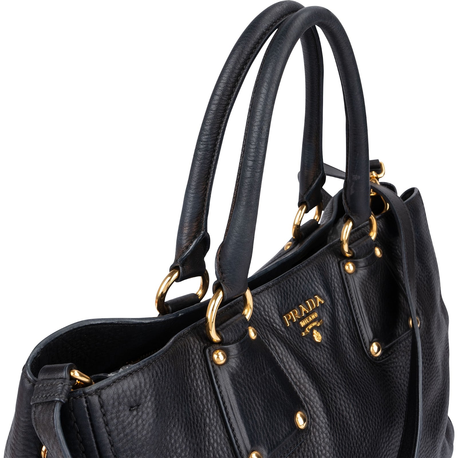 Prada – Vitello Daino Large Tote Shoulder Bag