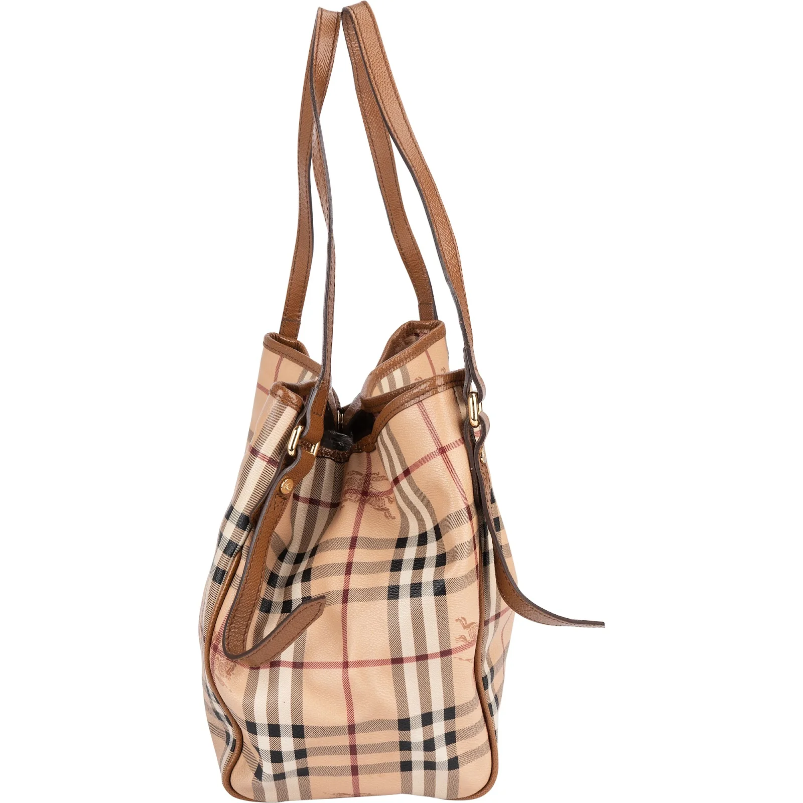 Burberry Haymarket Check Hobo Shoulder Bag