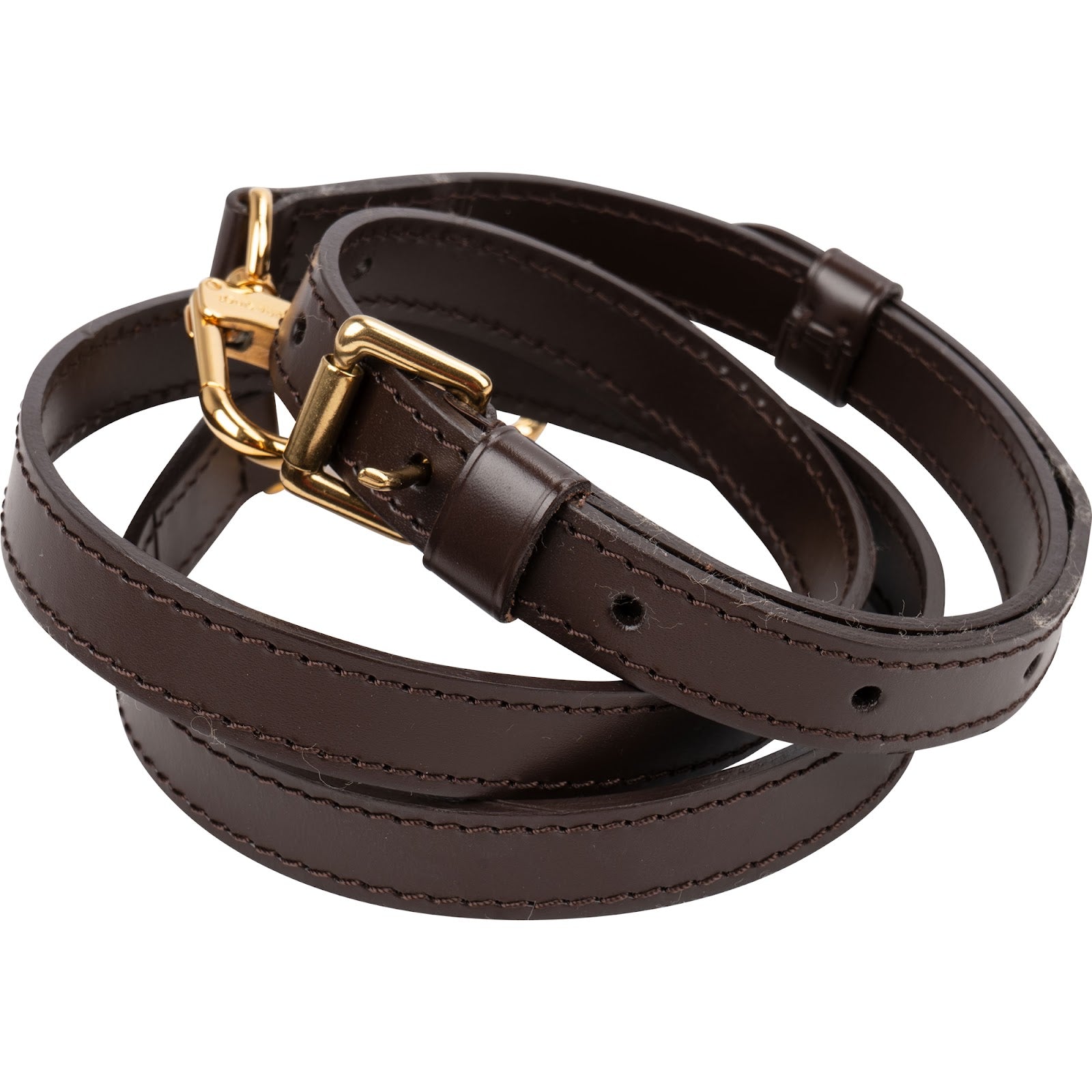 Louis Vuitton Brown Leather Adjustable Bags Strap