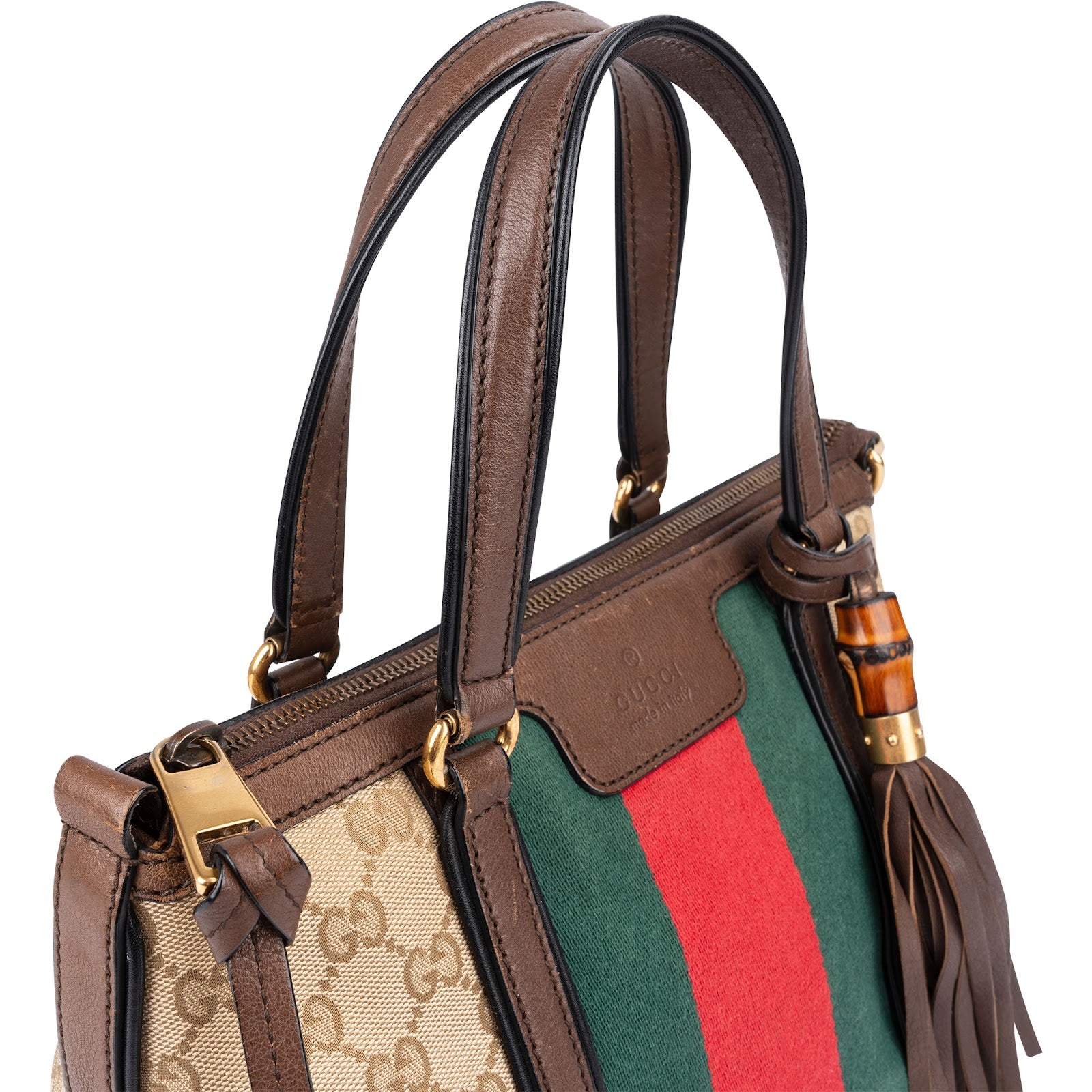 GUCCI - Bella Bamboo Tassel Tote-handtas